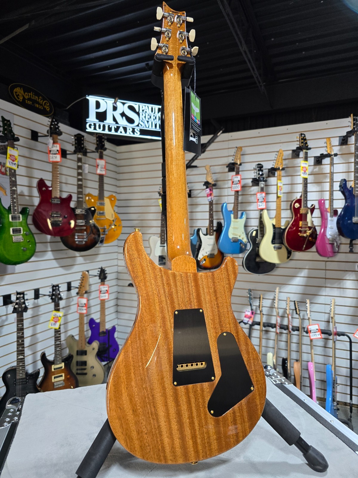 PRS Wood library, 10-Top, Custom 24 Left Handed- Copperhead w/OHSC & PLEK*D #597
