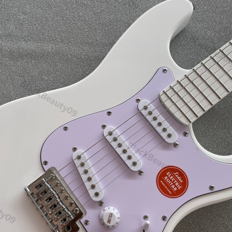 ST Solid Body Electric Guitar Bone Nut Stainless Rounded Fret Edge C Shape Neck