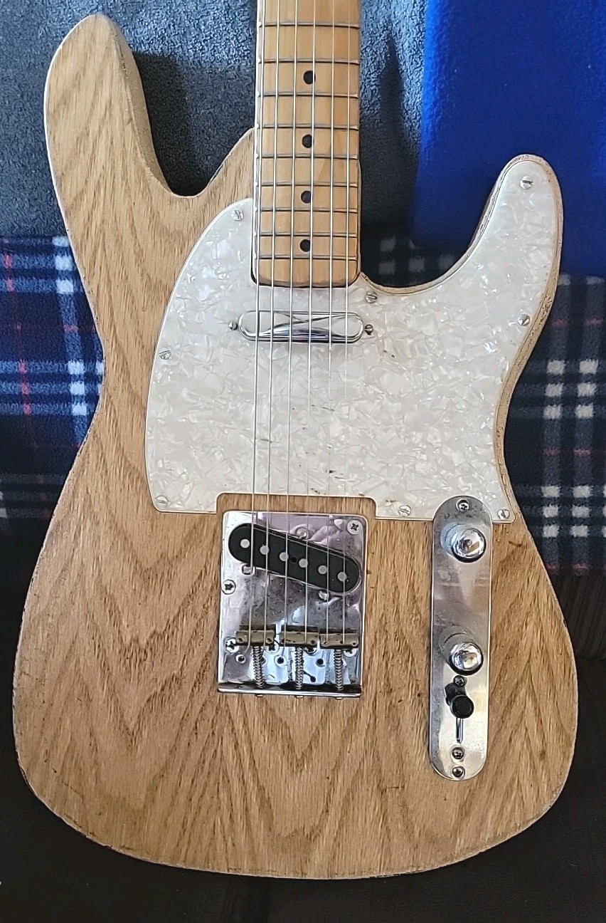 Vintage Harmony Neck Telecaster Style Guitar Custom Oak Body