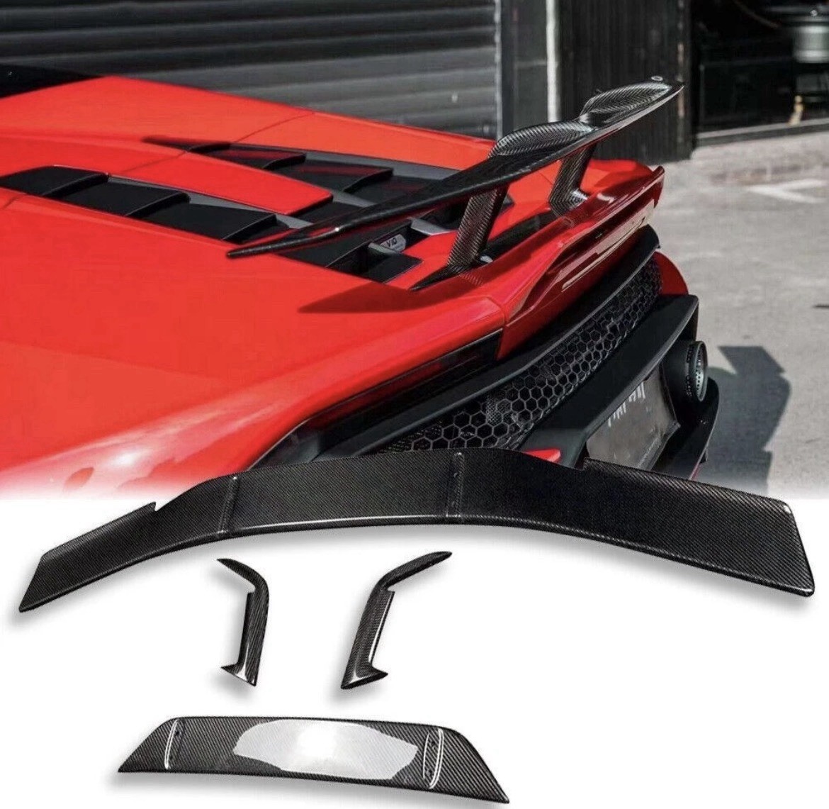 2015-2024 Lamborghini Huracan LP580 LP610 Carbon Fiber Spoiler LN Style