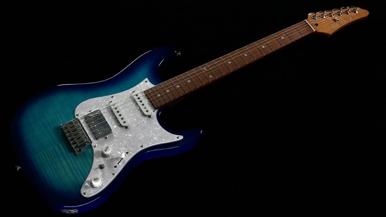 Ibanez AZ22S1F TXB Transparent Turquoise Burst, Flame Maple Top, Alder Body