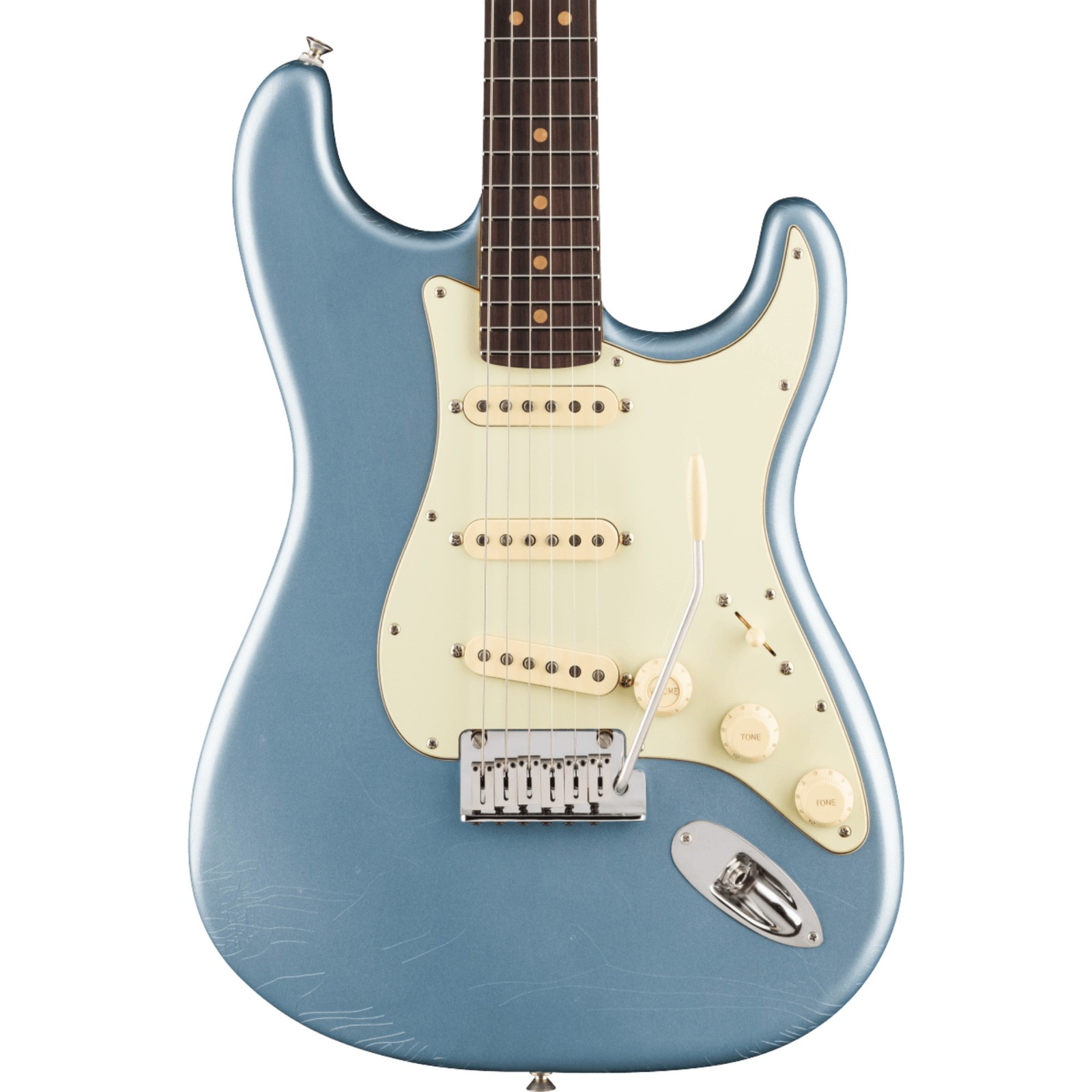 Fender American Ultra Luxe Vintage 60s Strat E/G, Rosewood FB, Ice Blue Metallic