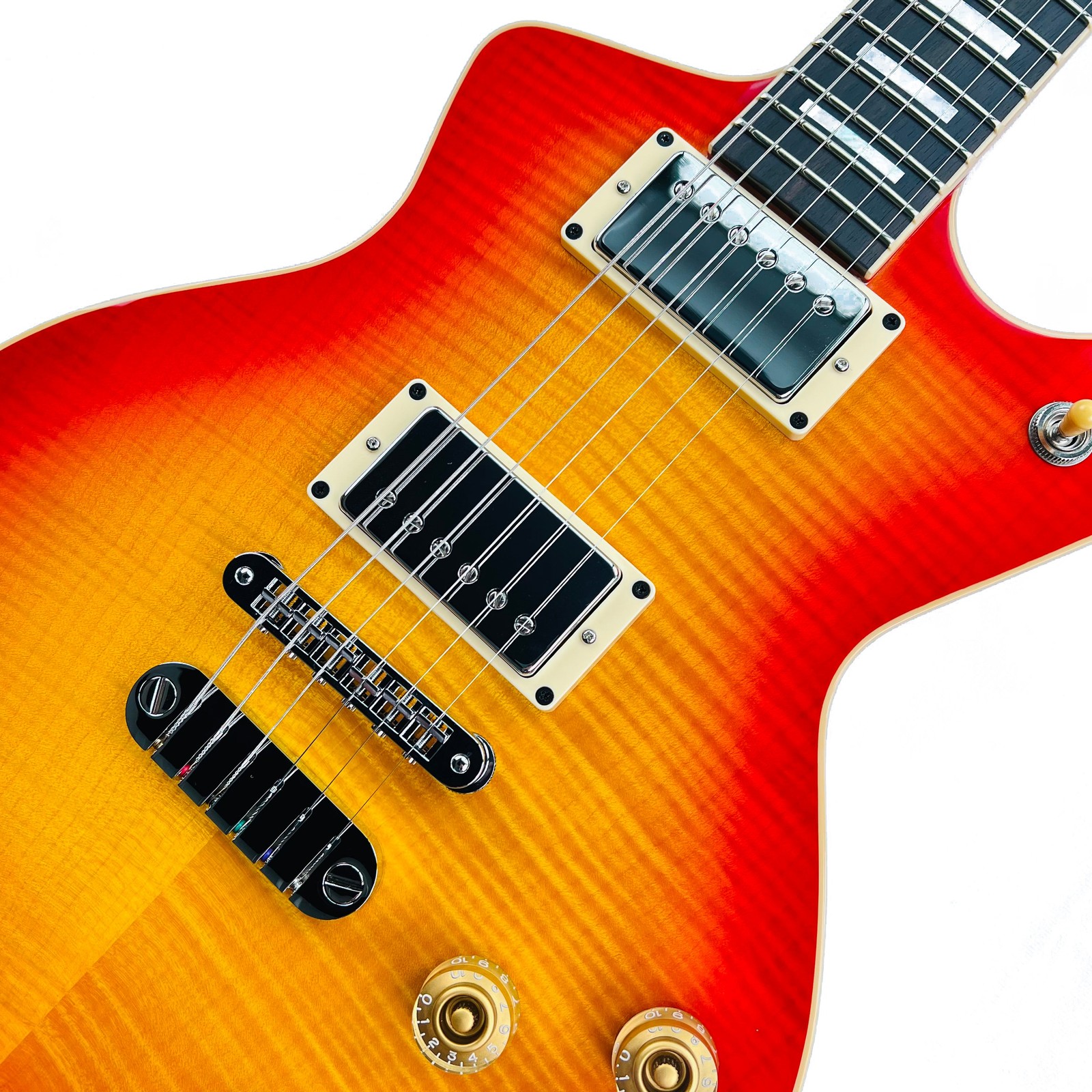 Dean USA Custom Shop Cadillac Flame Top – Trans Cherry Sunburst