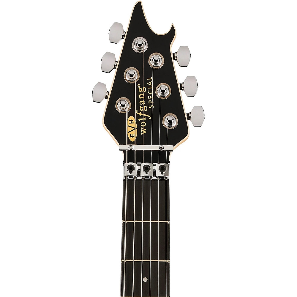 EVH Wolfgang Special Satin Striped Electric Guitar Satin Black and Yellow
