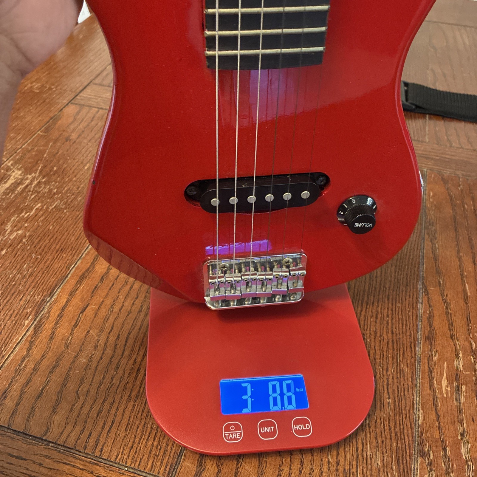 Vintage Harmony Solid Body Electric Guitar Travel Red Shredder Untested *READ*