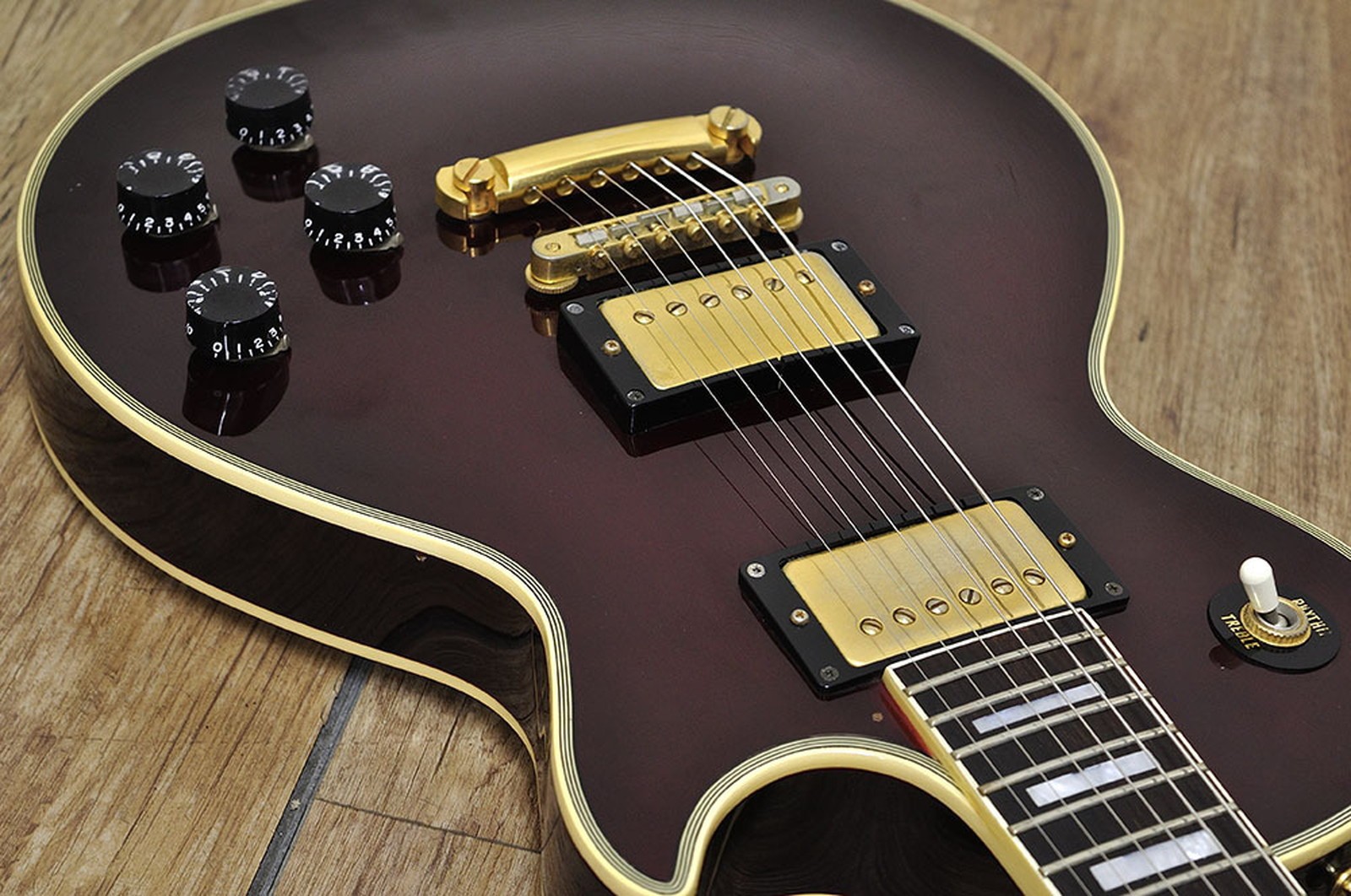 Orville LPC-75 Used 1990s Maple Top Mahogany Back Body Mahogany Neck Black