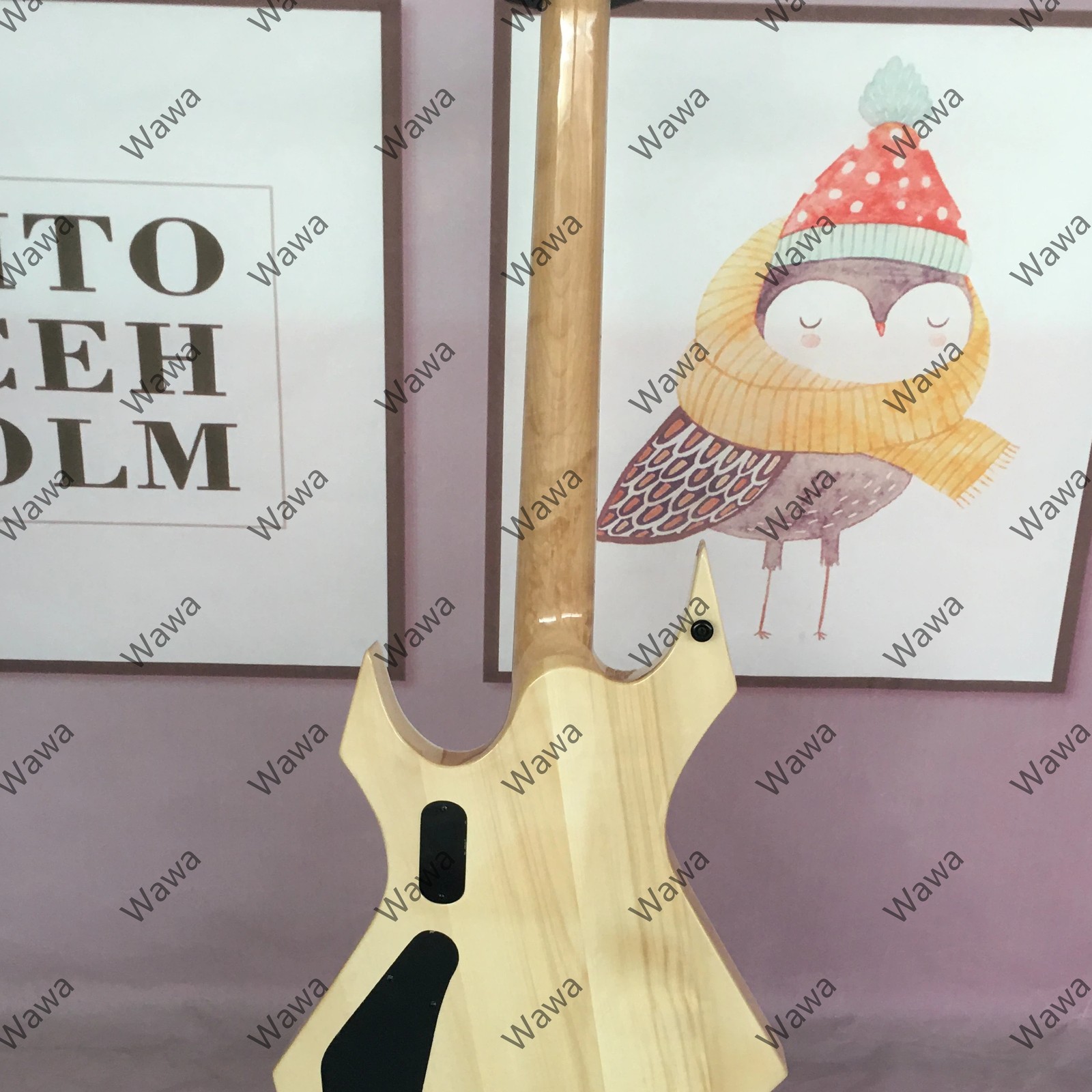 Natural Flamed Maple Top Electric Guitar HH Pickups Multi Layer Abalone Binding