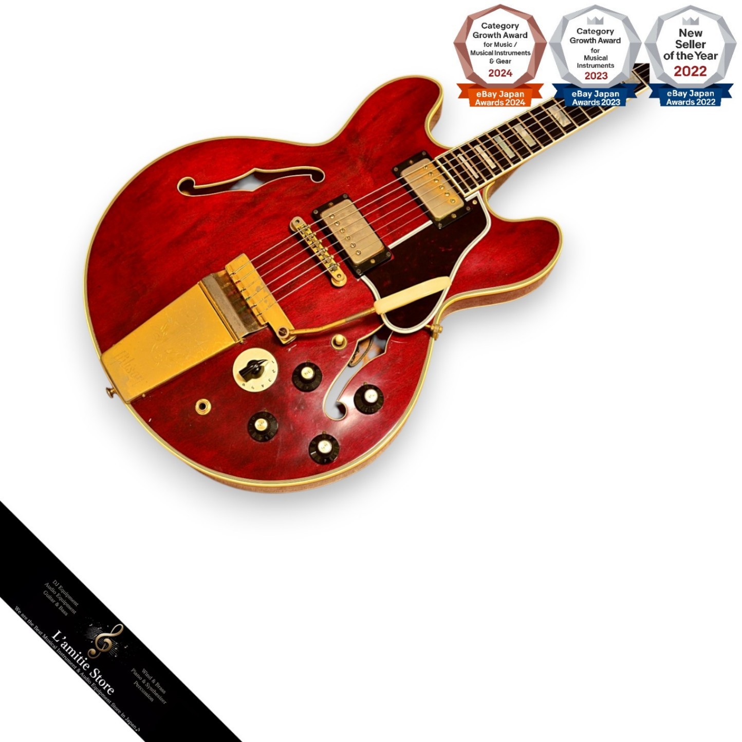 Gibson ES355TD 1974 Wine Red SemiHollow Jazz Guitar with Hard Case