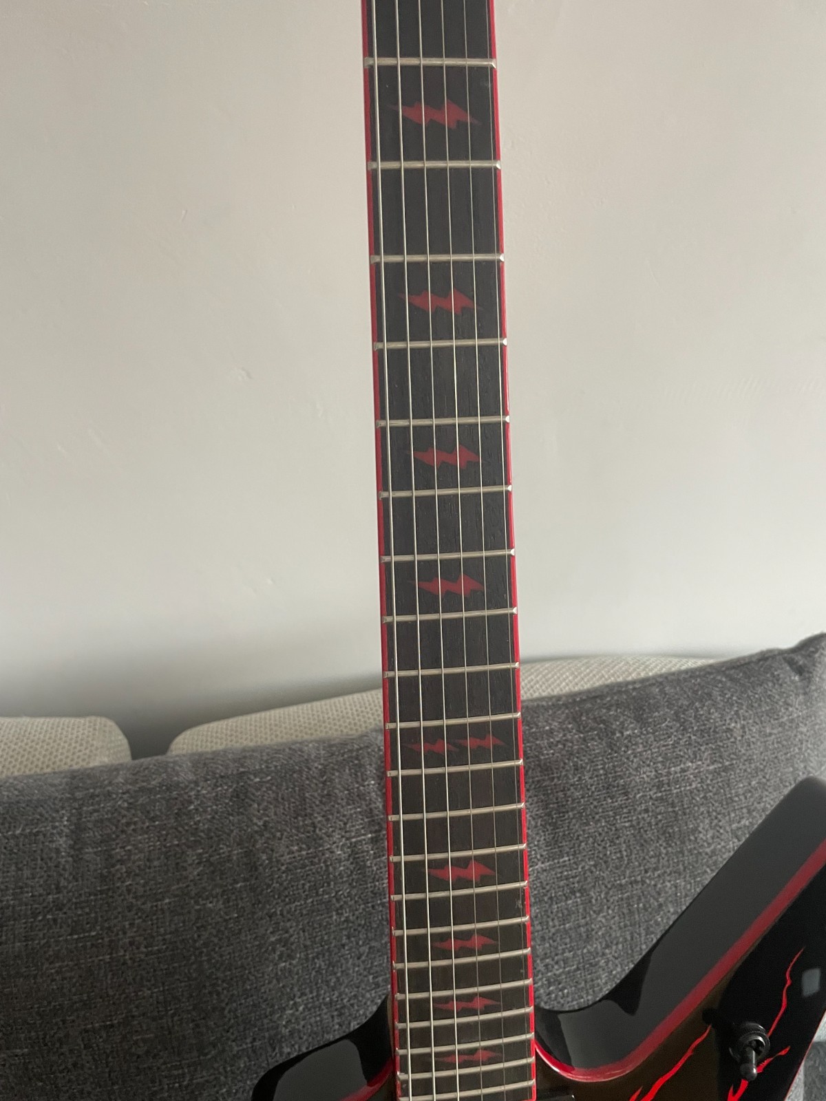 Black Panel Red Lightning 6 Strings Dimebag Darrell Model Electric Guitar