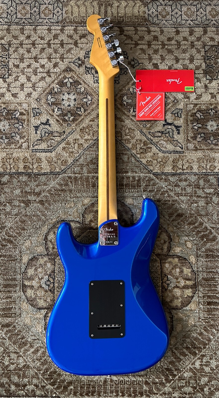 Fender American Ultra II Stratocaster in Noble Blue w/ Hard Case & Free Setup