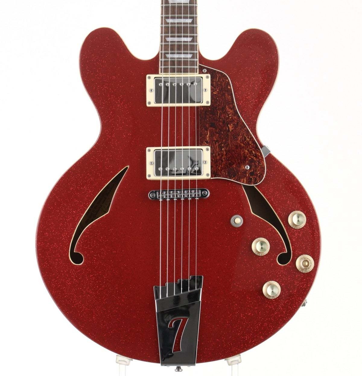 Italia Guitars Lusso Red Sparkle Semi-Acoustic Guitar Used