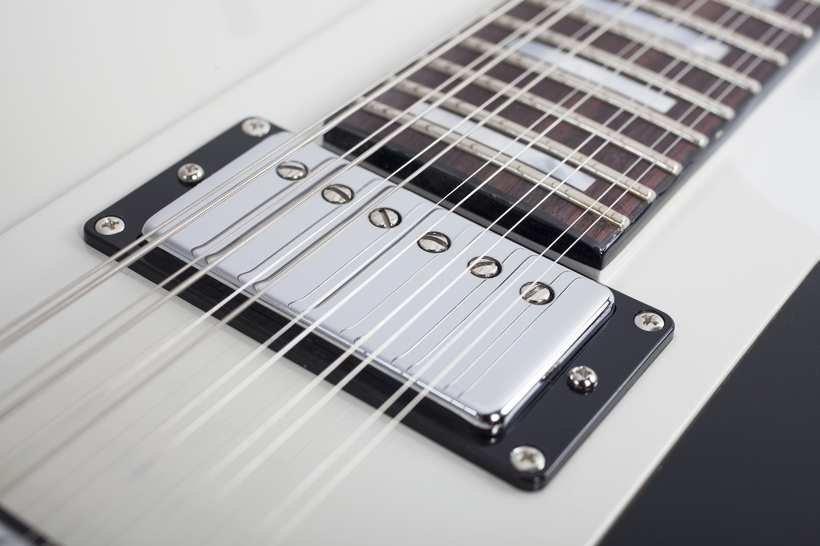 Schecter Robert Smith UltraCure XII guitar in Vintage White