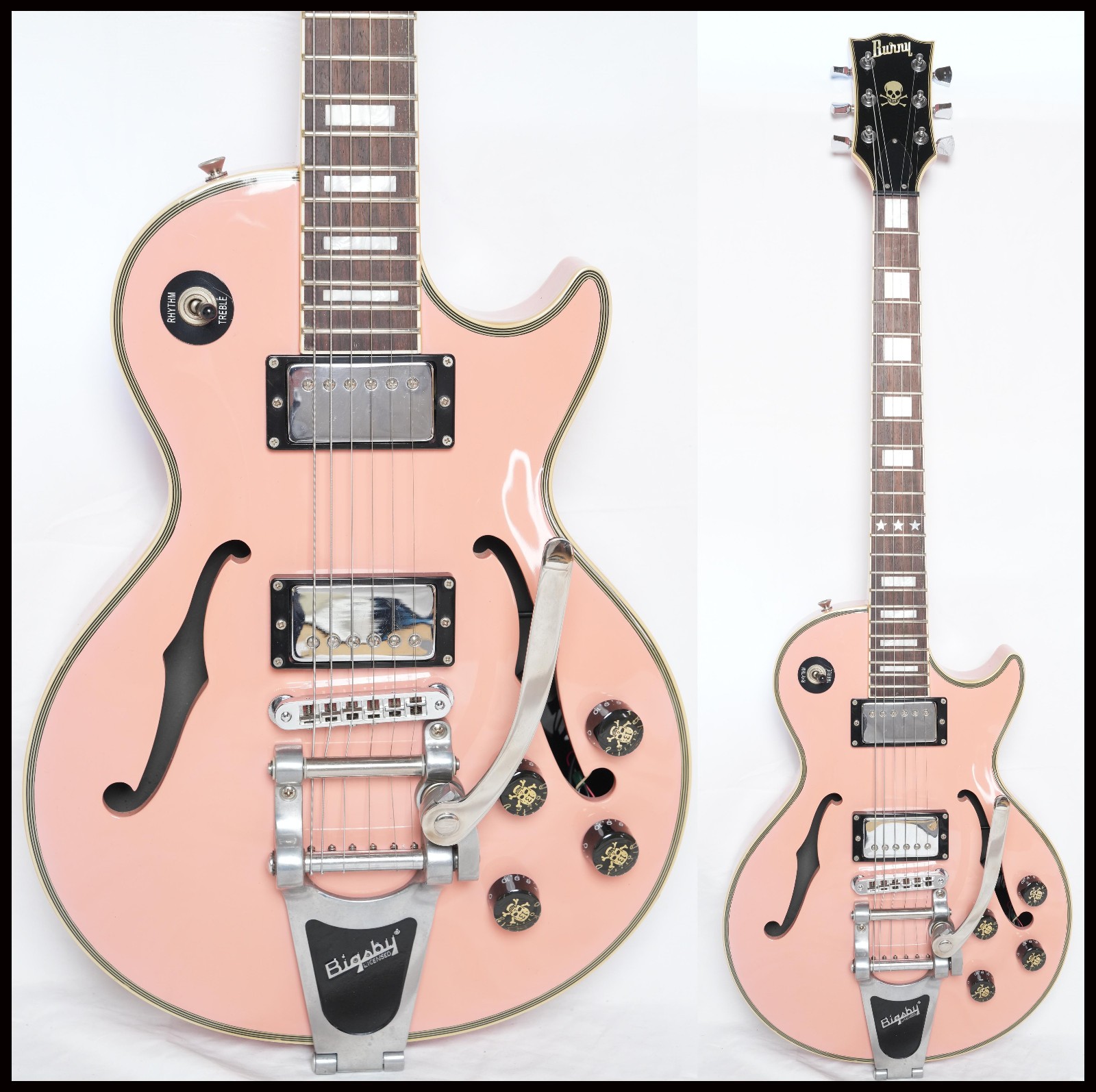BURNY PLC-70PP Pink Swanky Spider Limited Edition Les Paul Custom(Some defects)