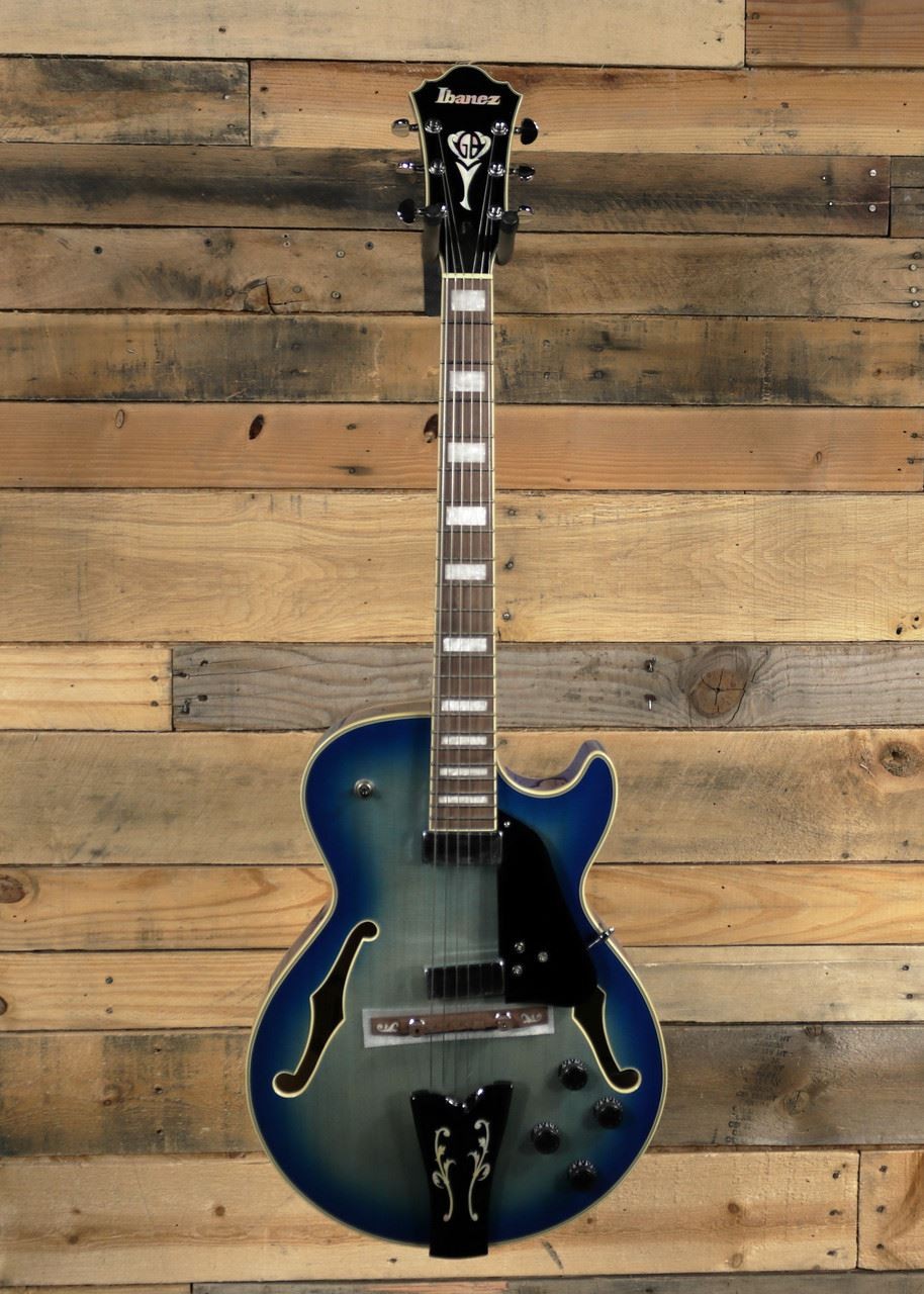 Ibanez George Benson GB10EM Hollow Body Electric Guitar Jet Blue Burst