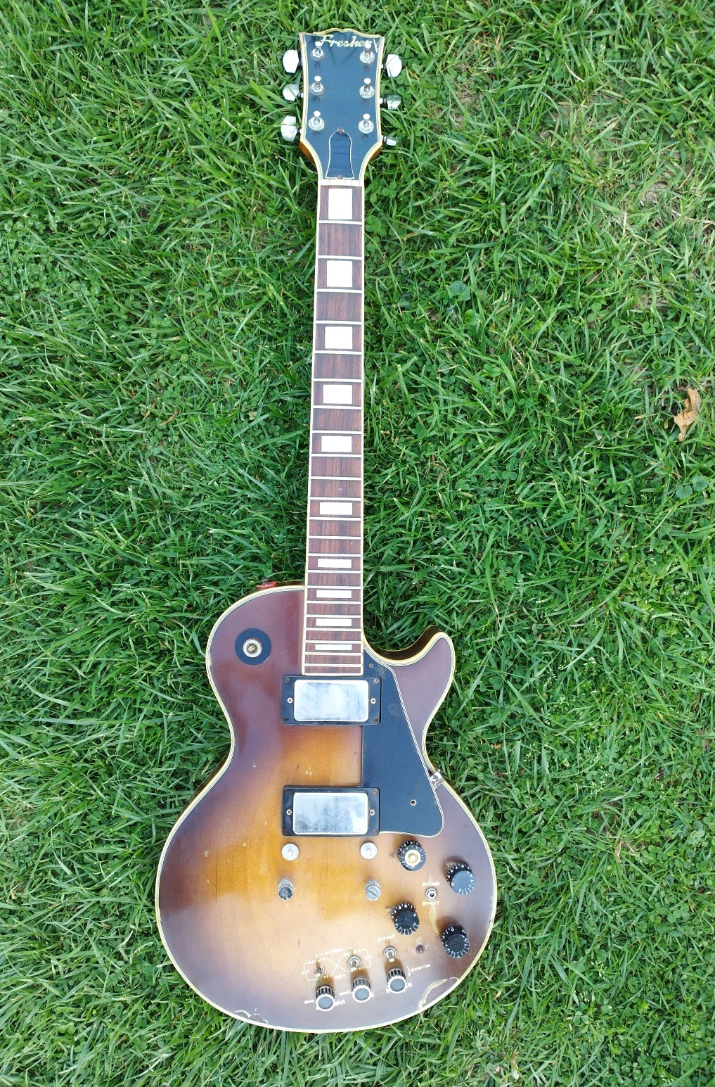 Fresher FL-1005 Les Paul 1970s Bizarre – Tobacco Burst Japan AS IS For Repair.