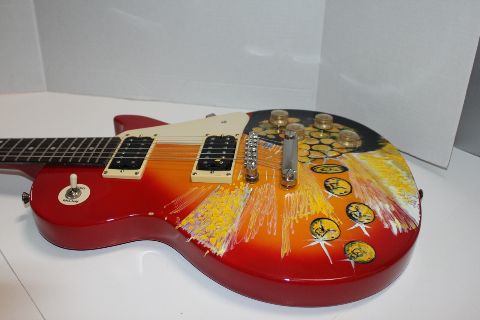 Hand Painted Epiphone Les Paul 100 Standart Sunburst Electric Guitar