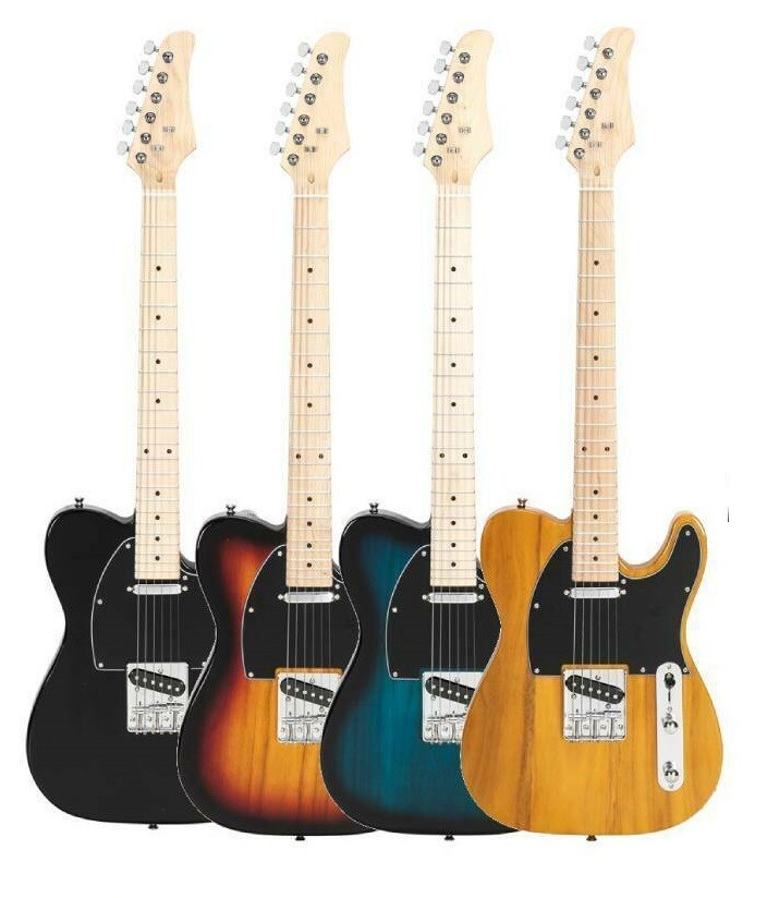 🛷FREE SHIPPING!🛷+AMP! T Style Electric Guitar +Soft Case +Strap!