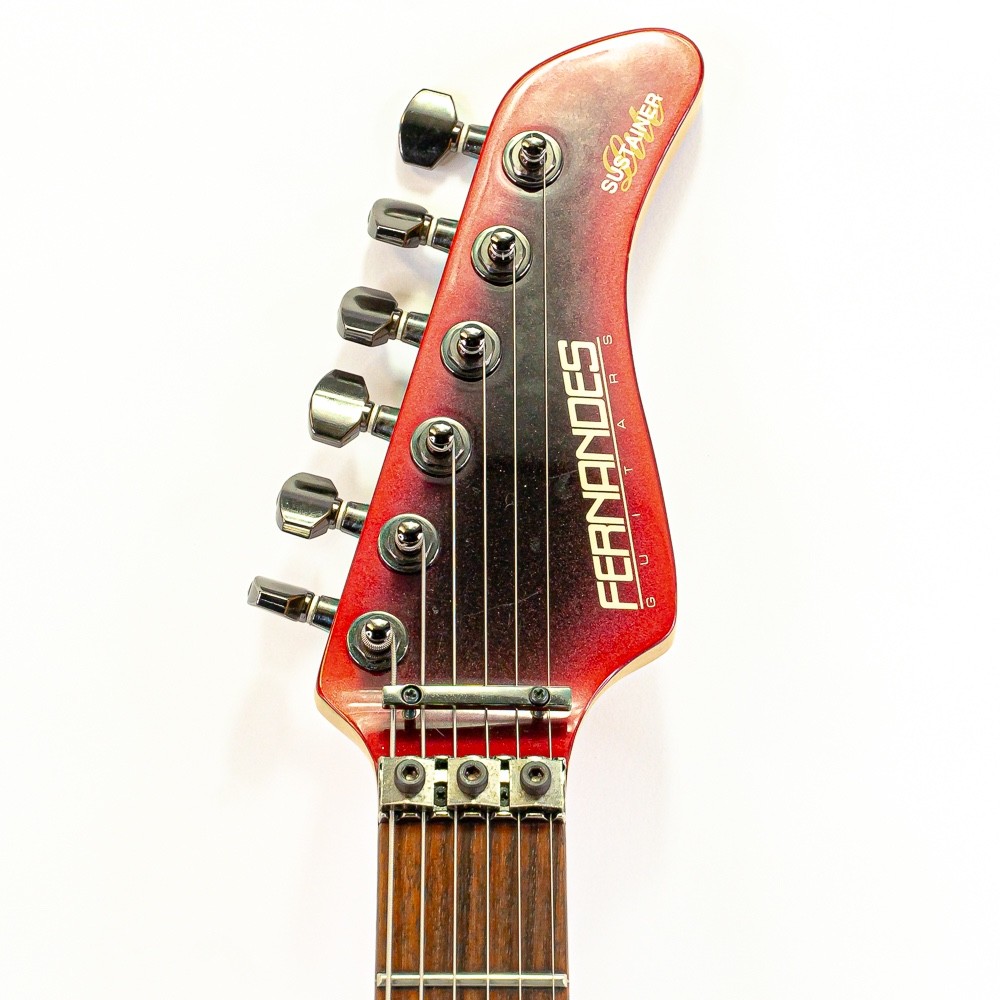1990s Fernandes FR-55S Sustainer MIJ Electric Guitar Red Burst w/ Gig Bag
