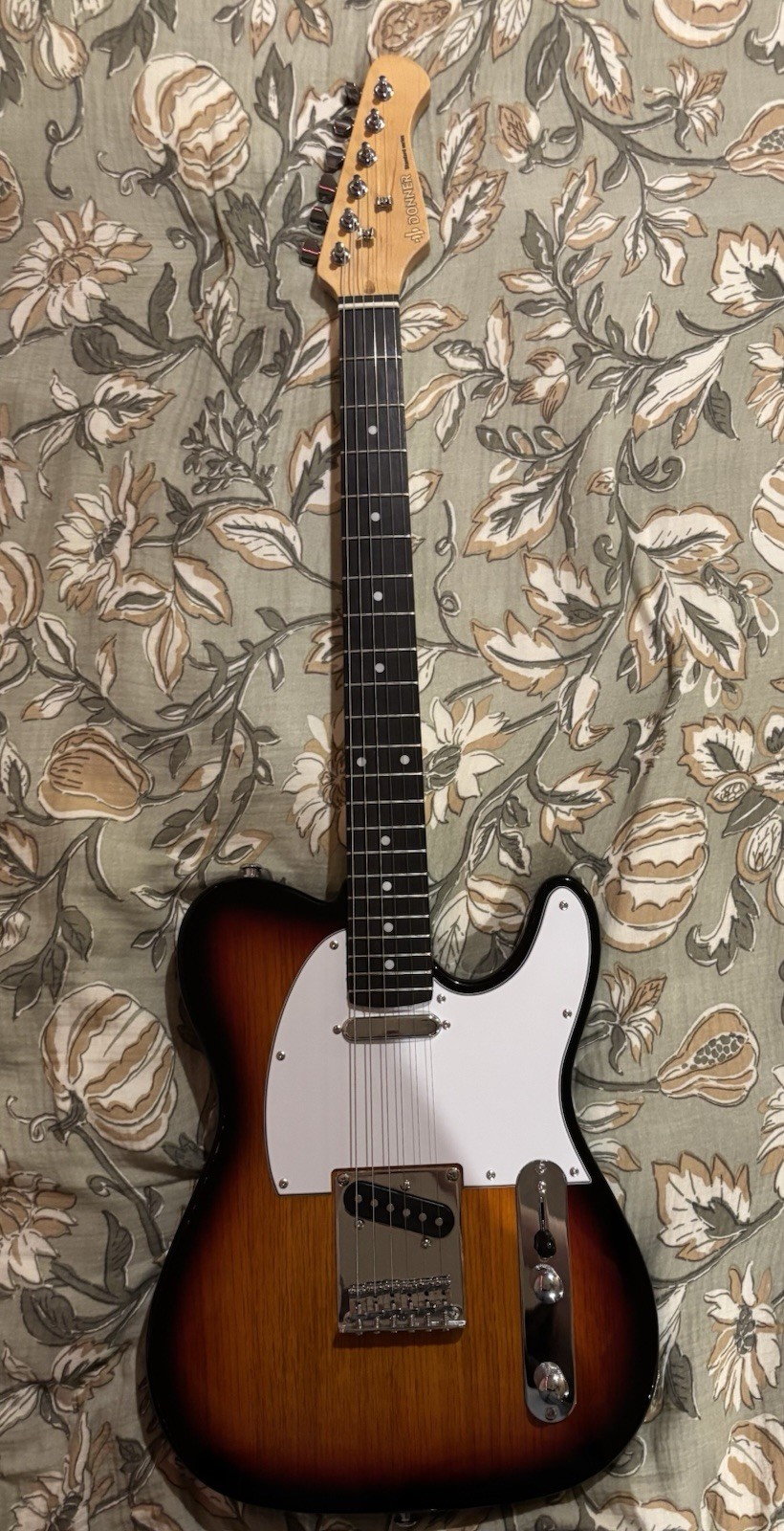 Brand New Donner Electric Guitar Starburst Six String With White Pick Guard!