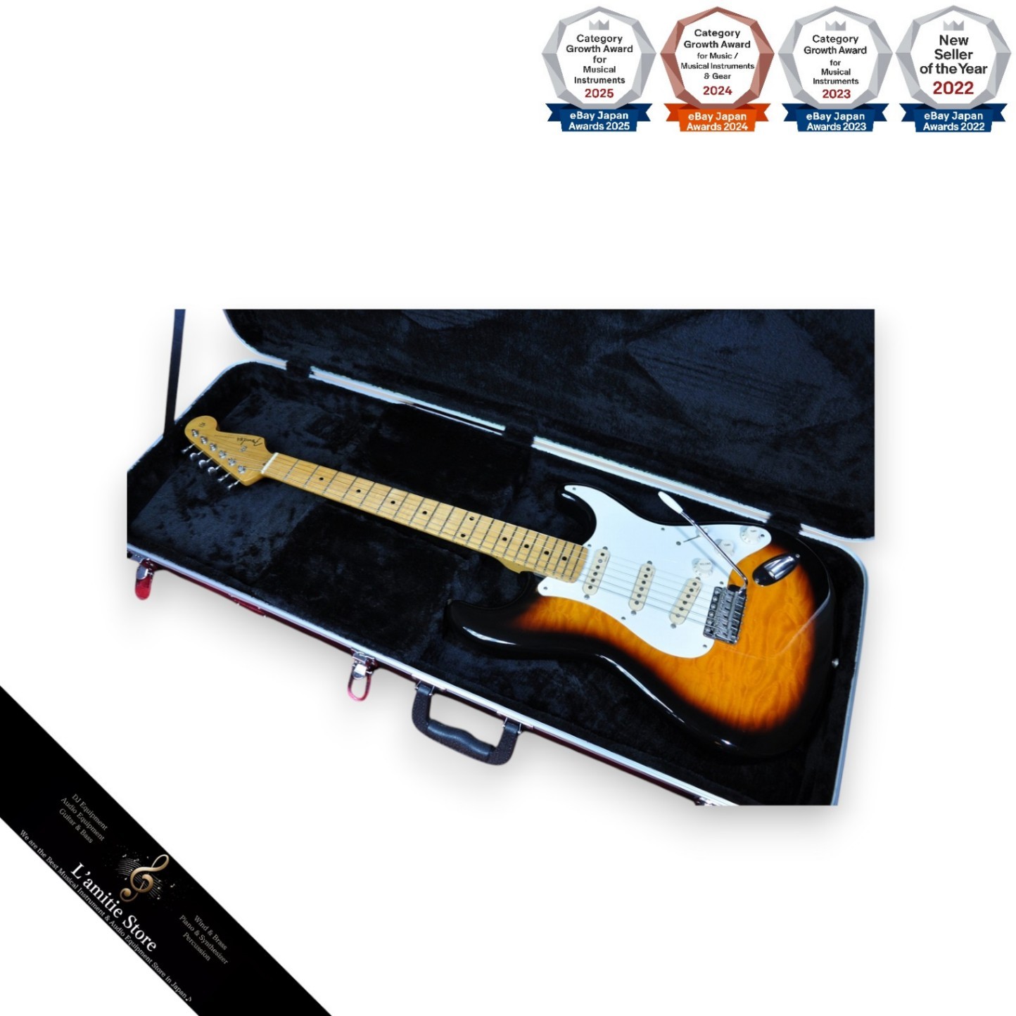 Fender Japan ST57 Custom Made Electric Guitar Quilted Maple Top AllLacquer Fini