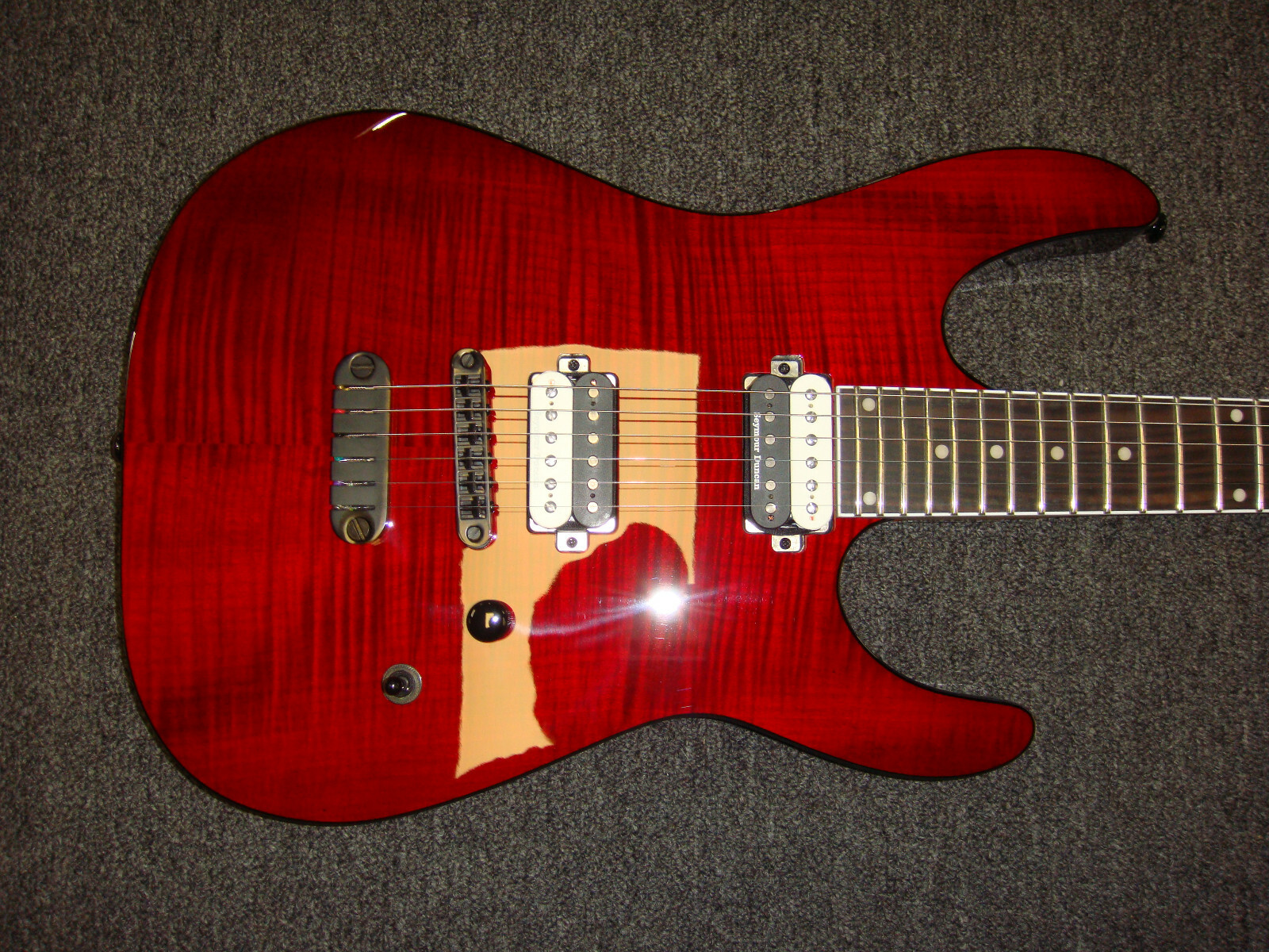 Dean Modern 24 Select Flame Top Electric Guitar Transparent Cherry