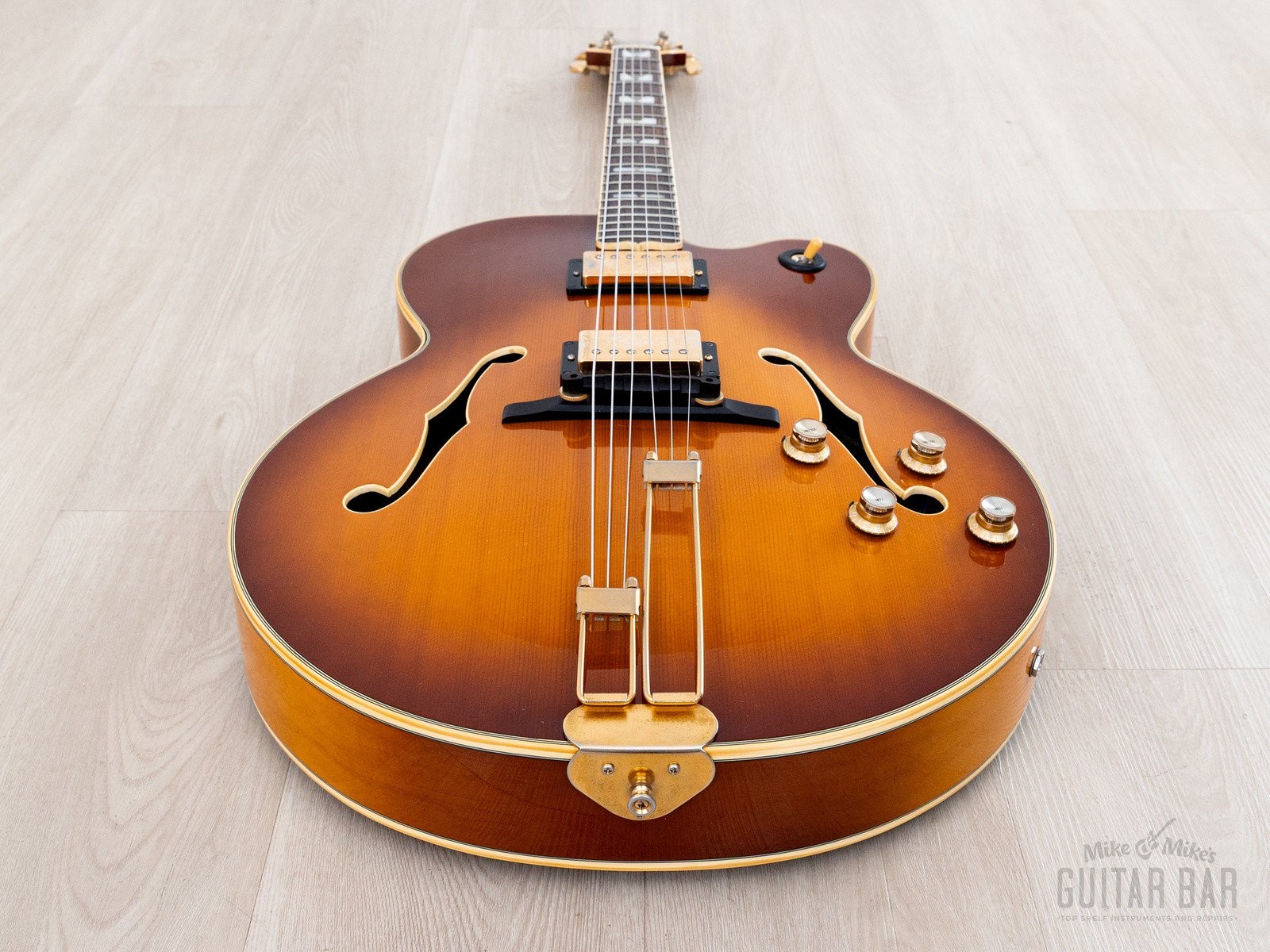 1993 Epiphone Emperor J Sunburst Archtop Electric Guitar w/ Case, Japan Terada