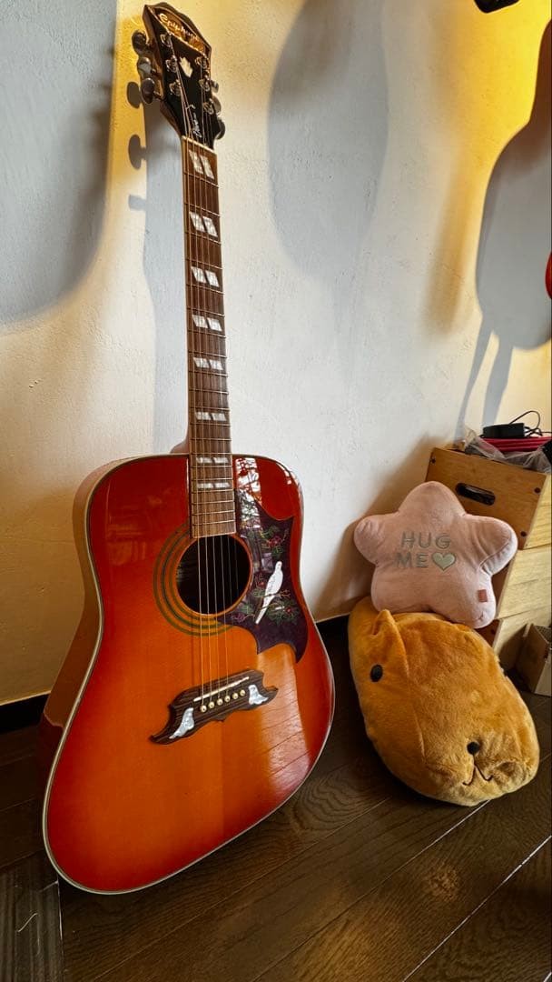 cute! With bonus! Comes with Dove pro pickup! Nut saddle replaced!