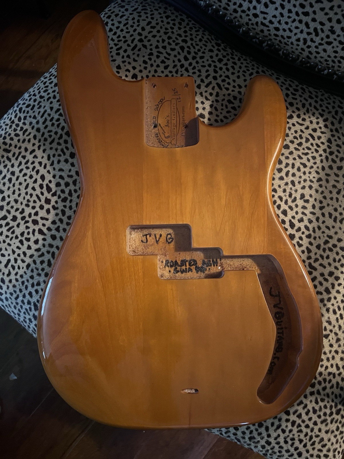 P bass Body NITRO Patina Hippy natural ROASTED SWAMP ASH ORDER HERE JVGuitars