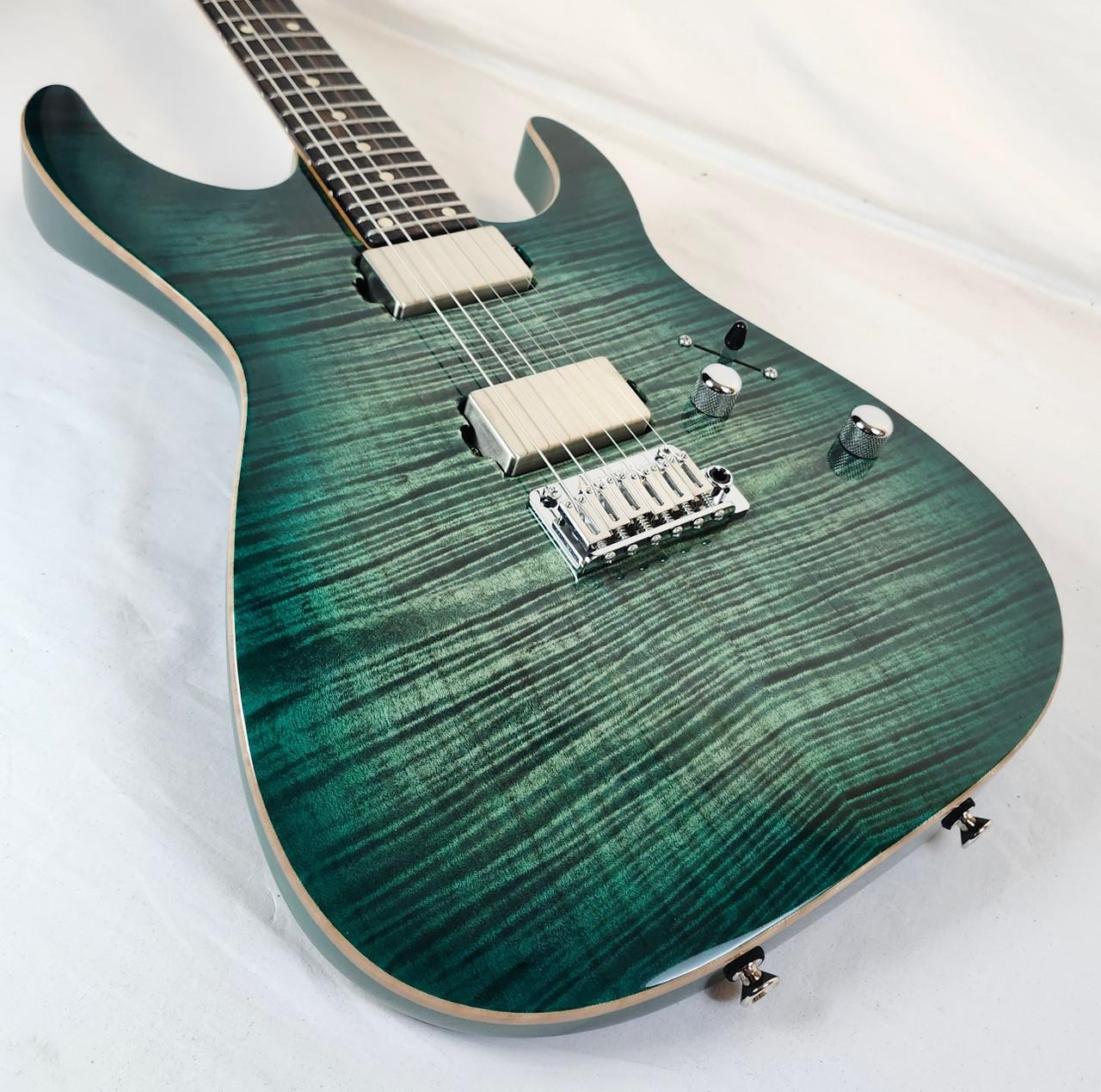 Tom Anderson Angel, Flame Maple Top, Ziricote FB, HC1/HC2+, Cajun Key Lime to Te