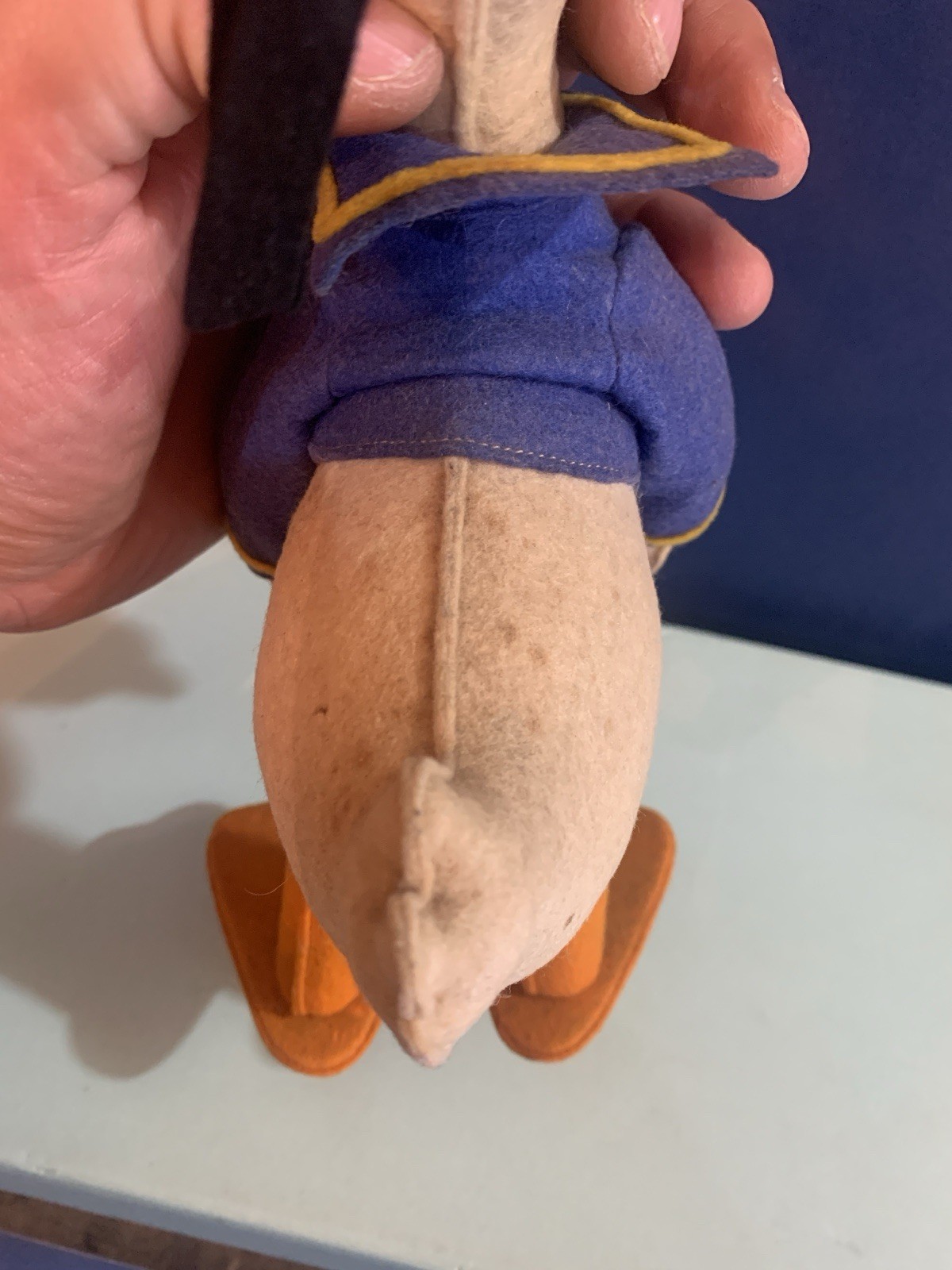 VINTAGE TOY DOLL FELT DONALD DUCK WALT DISNEY LENCI TURIN 1950s no lars