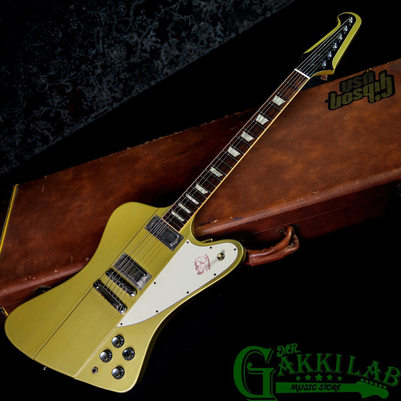 Gibson Custom Shop 1997 Firebird V Golden Mist Poly Electric Guitar