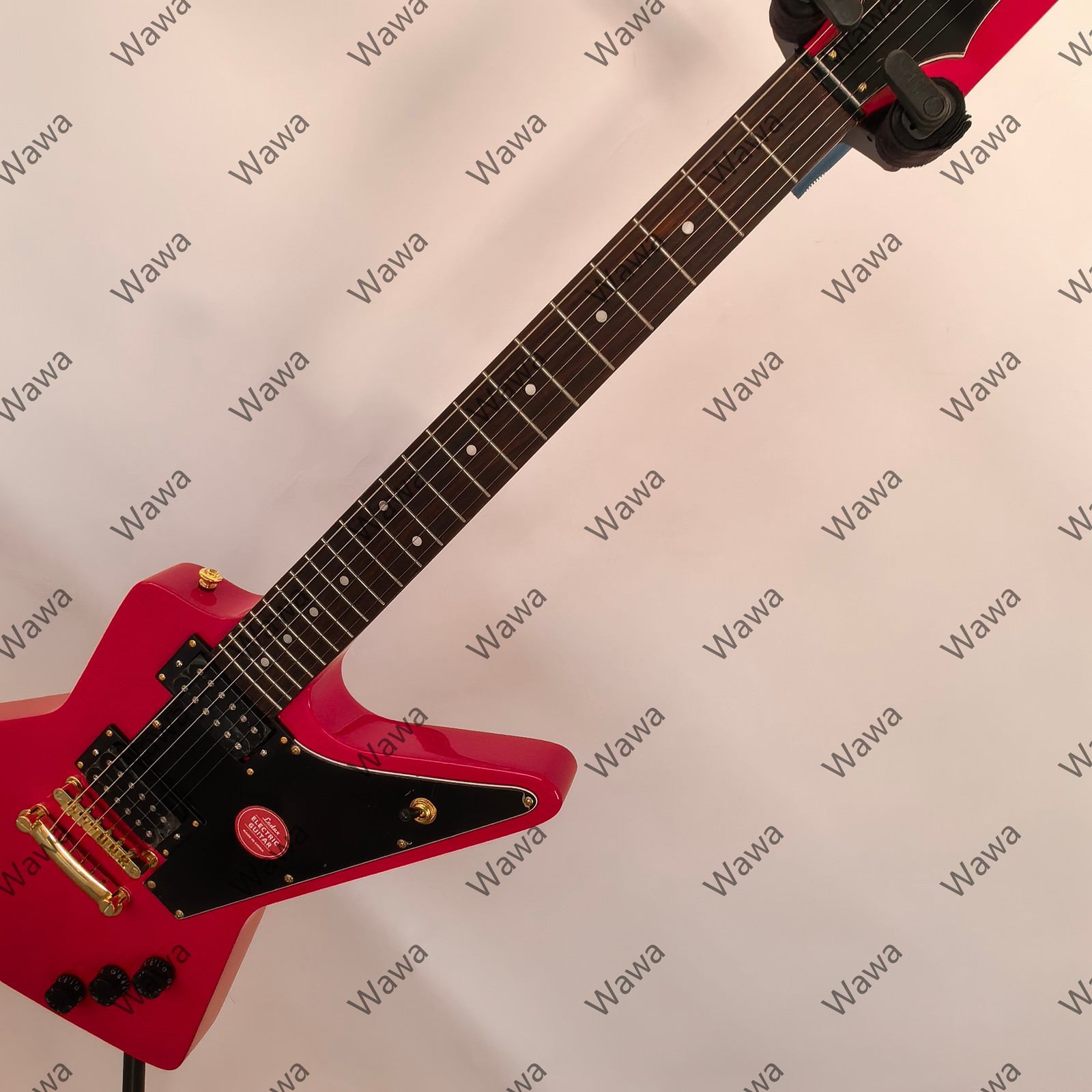 High-end Gloss Red Solid Body Electric Guitar Gold Hardware Dual Humbucker