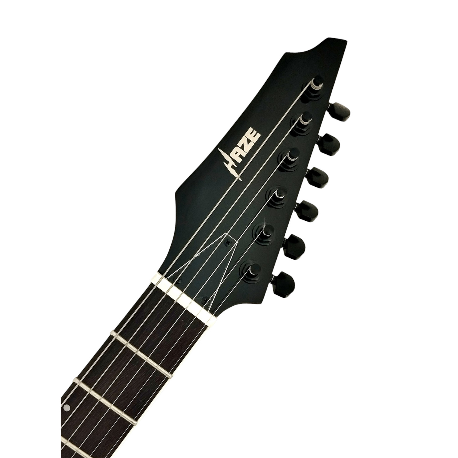 Haze 6FFTAM Trans Amber Fanned-Fret 6-String Electric Guitar + Free Gig Bag