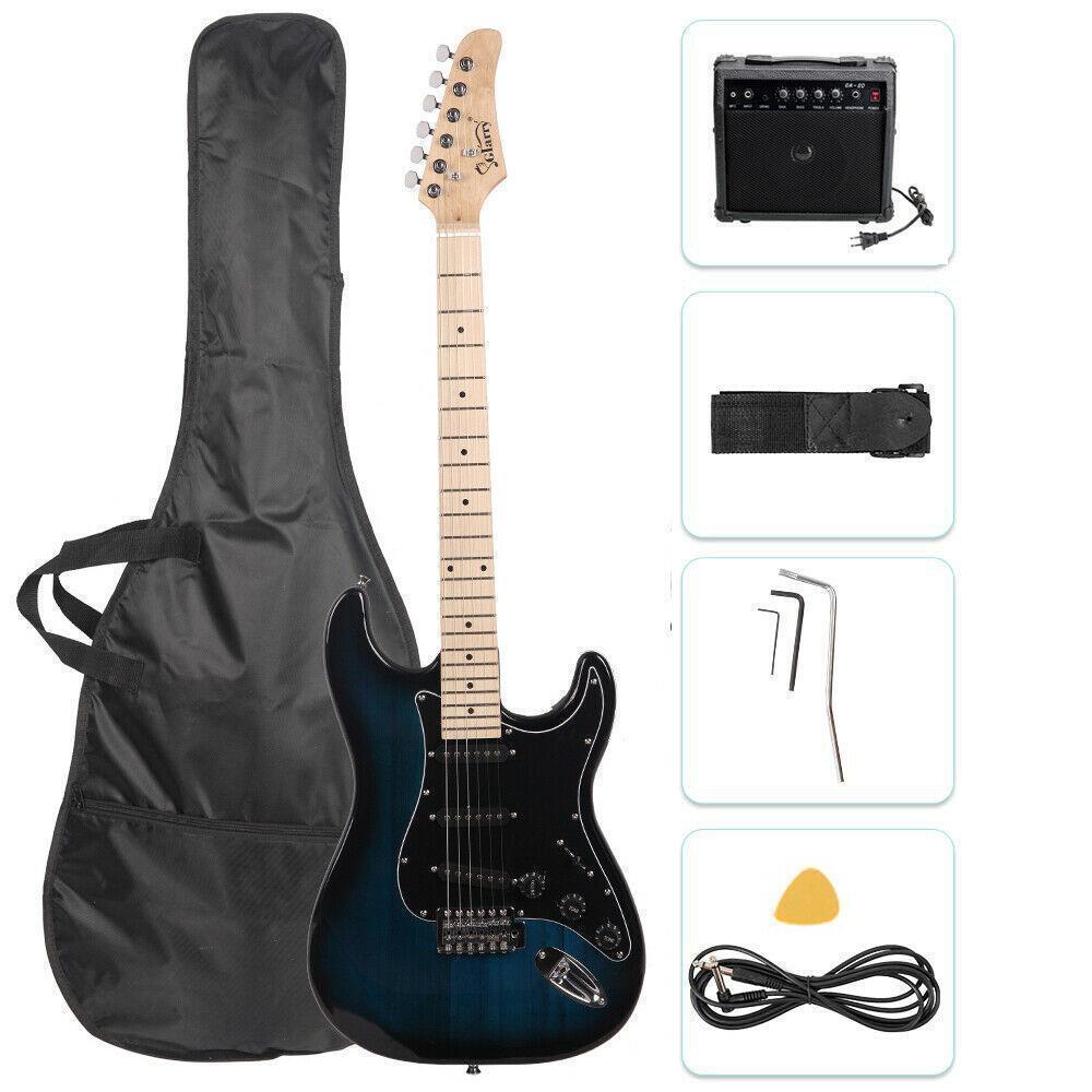 Glarry 39″ Electric Guitar Kits for Beginner with 20W Amp