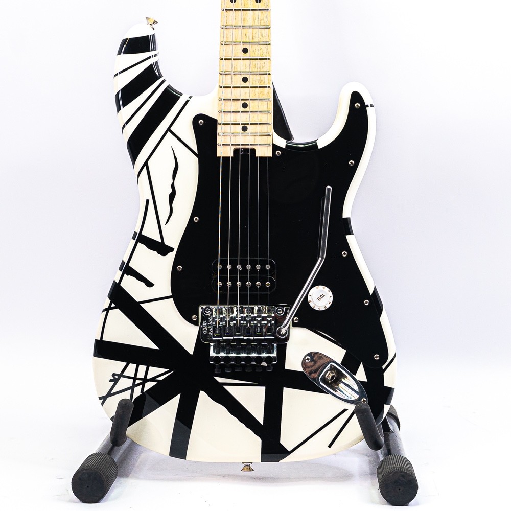 EVH Striped Series Electric Guitar – Black & White