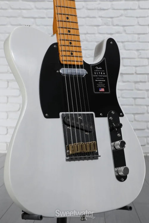 Fender American Ultra Luxe Vintage ’50s Telecaster Electric Guitar – White