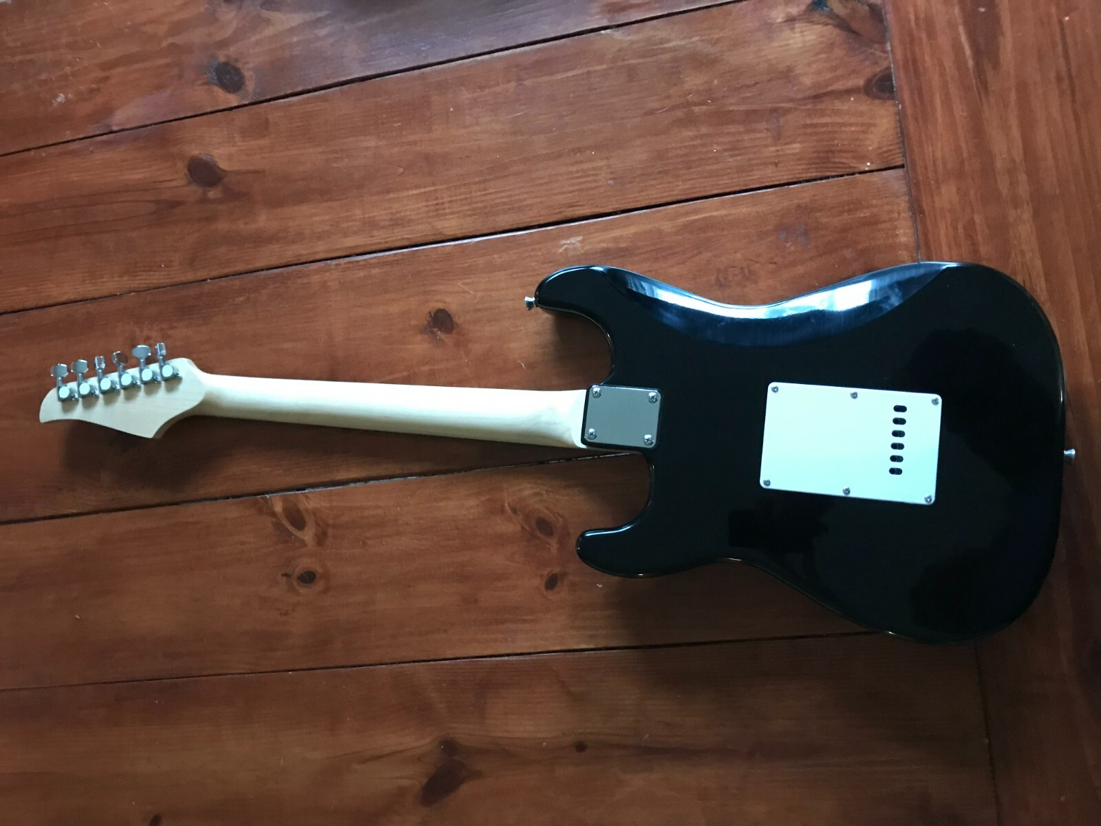 Full-Size 39″ Transparent Blue Solid Body Electric Guitar with Gig Bag & More!
