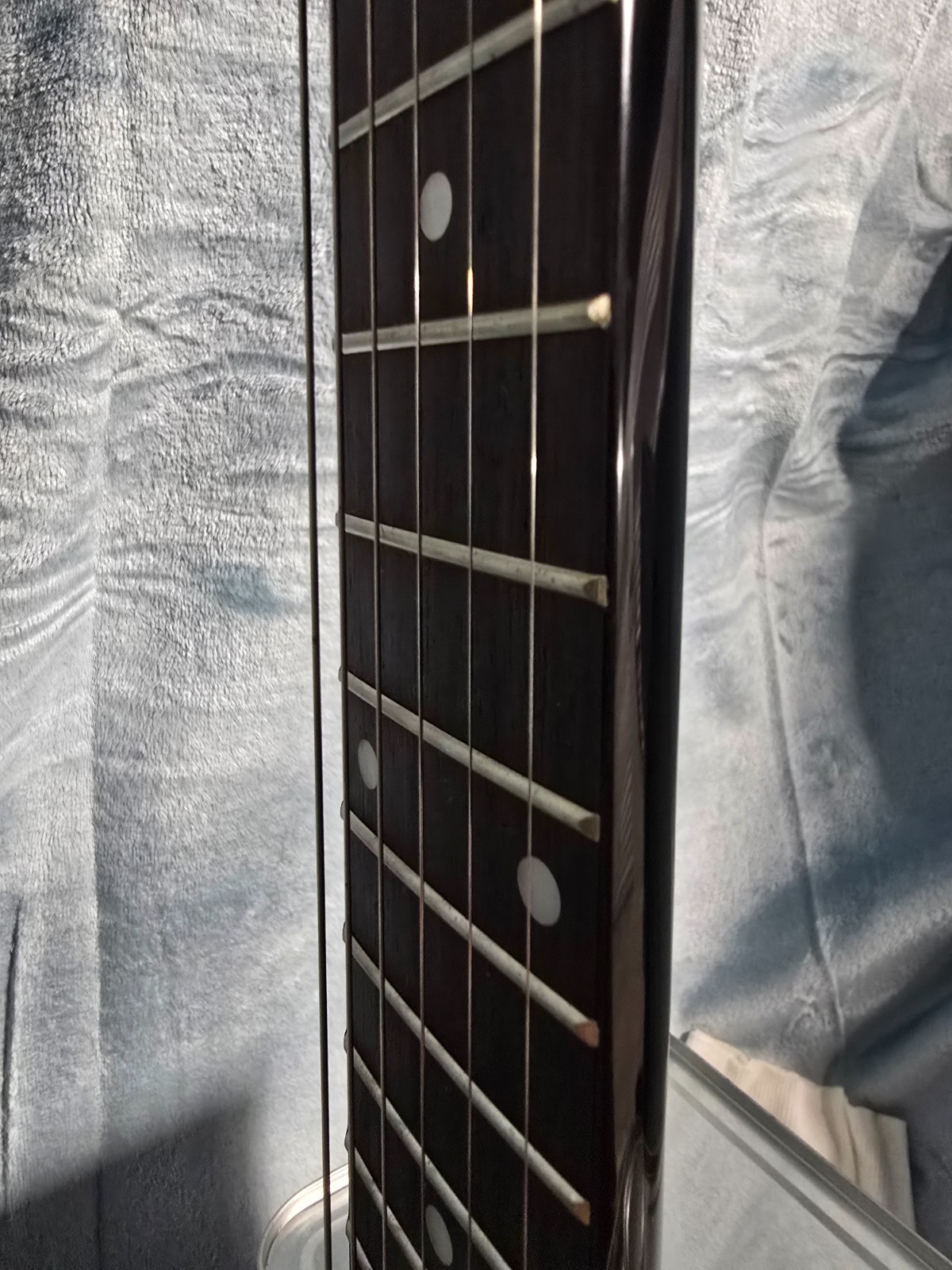 Custom White Lightning Moonshine Theme Electric Guitar Black Local Pickup
