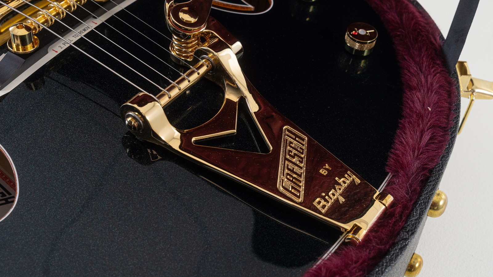 Gretsch G6136TG-58 1958 Custom Falcon LE SH Electric Guitar Ebony, Emerald Night