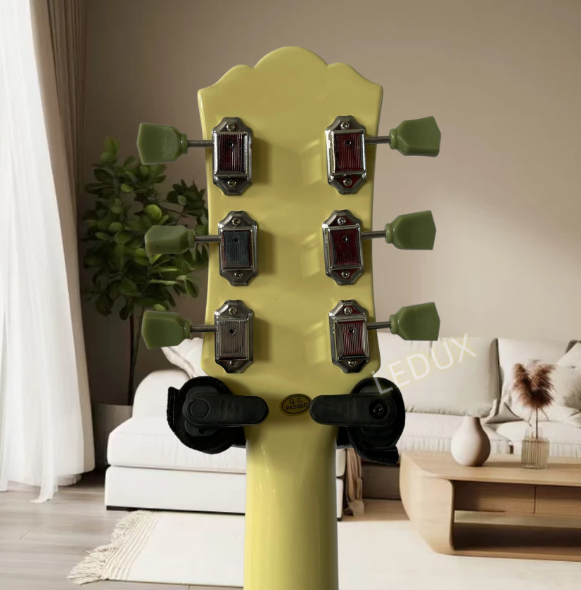 Hot Double Cut yellow Electric Guitar Solid body Rosewood Fretboard P90 Pickups