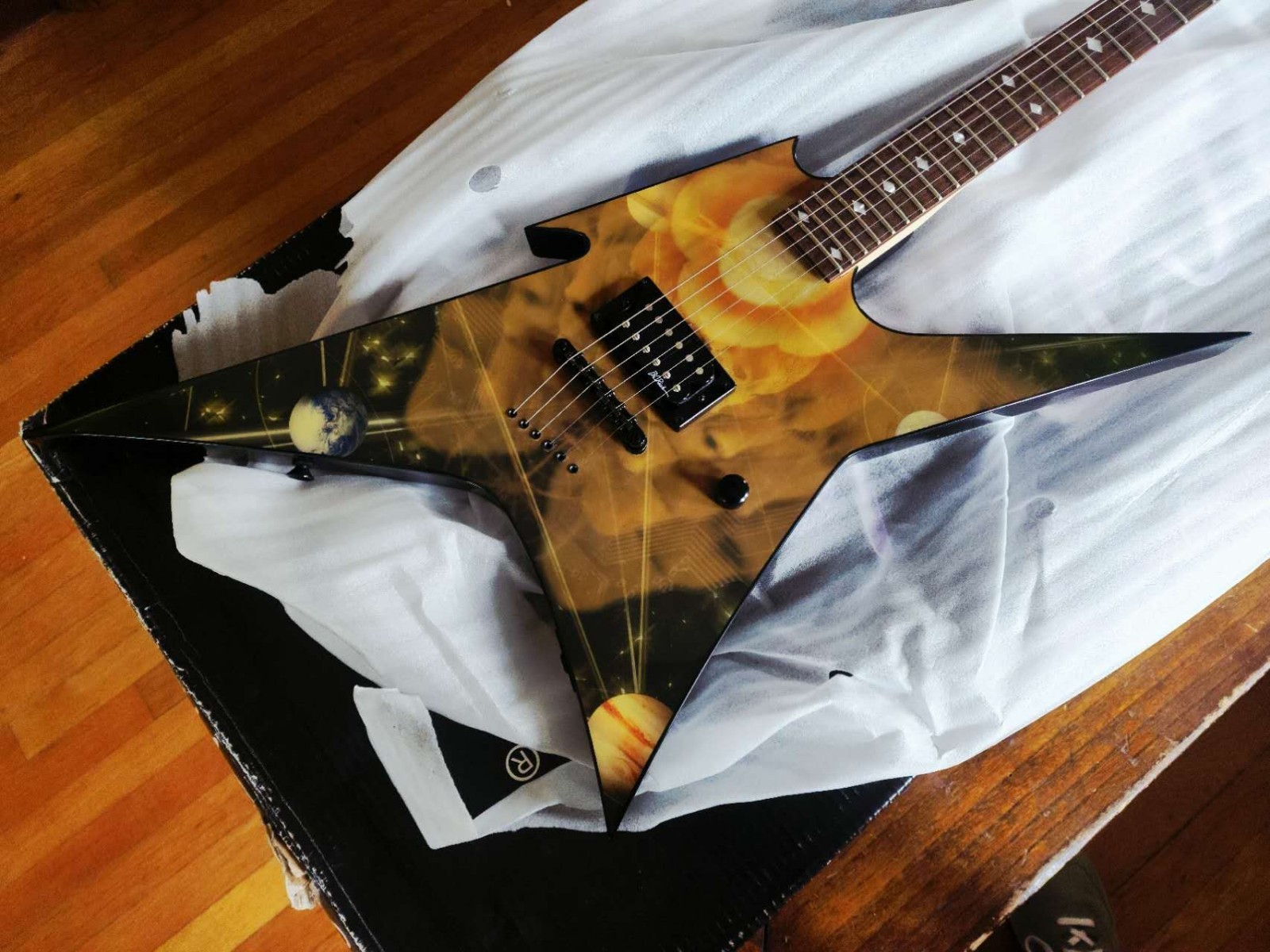 B.C. Rich Ironbird Limited Edition Body Art cosmos planets 2000s