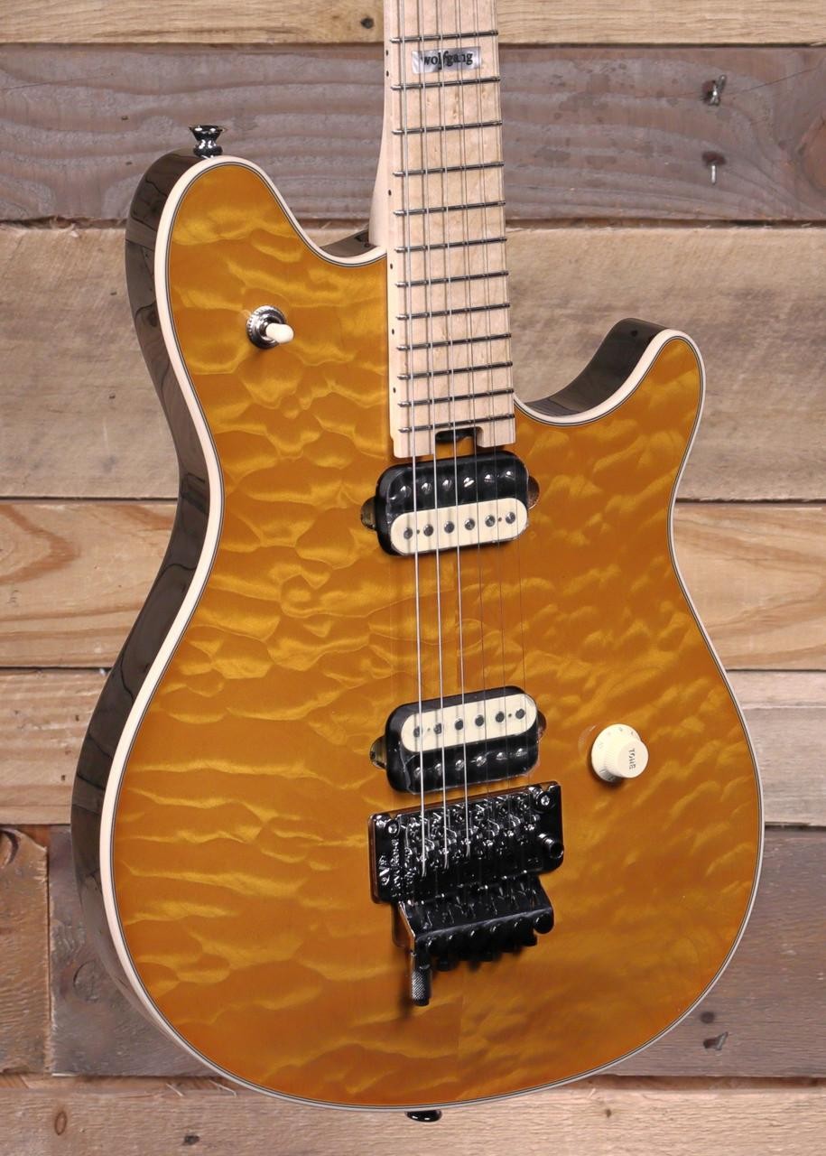 EVH NAMM Limited Edition USA Custom Shop Wolfgang Quilt Top Trans Amber w/ Case