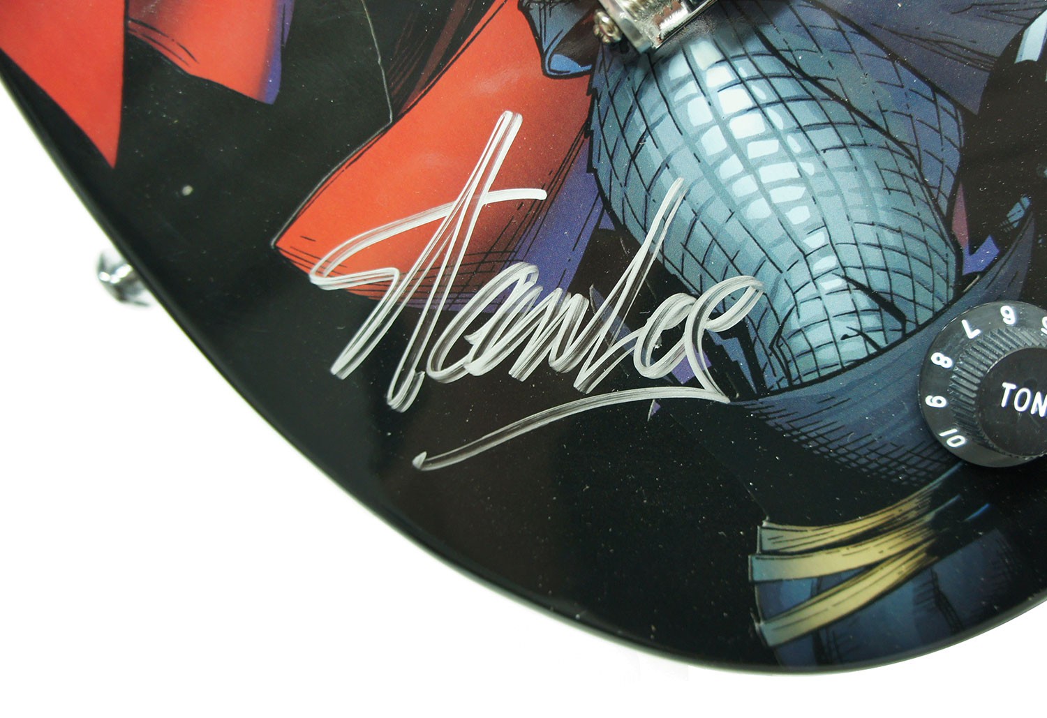 Stan Lee Signed Peavey Marvel Thor 3/4 Size Electric Guitar & Certificate!