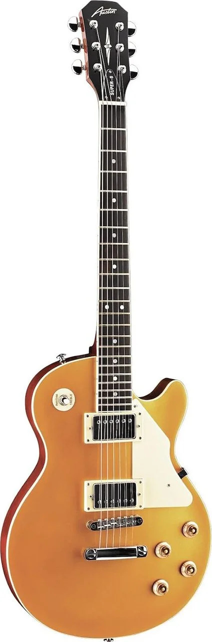 Austin Electric Guitar, Single Cut Super 6 Gold Top