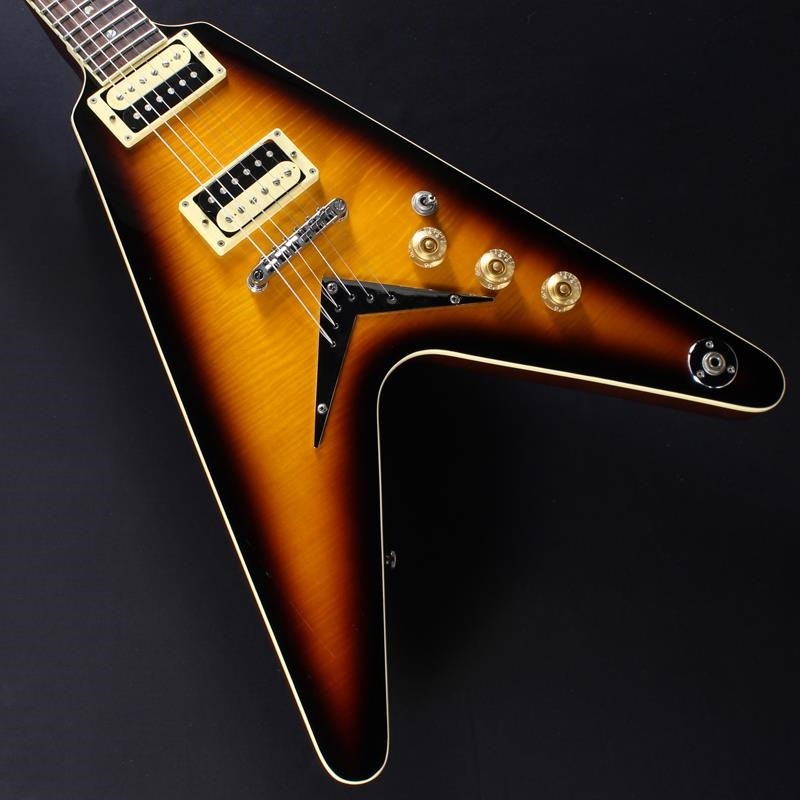 DEAN V79 Flame Maple Used Top: Maple body Rosewood w/Gig case