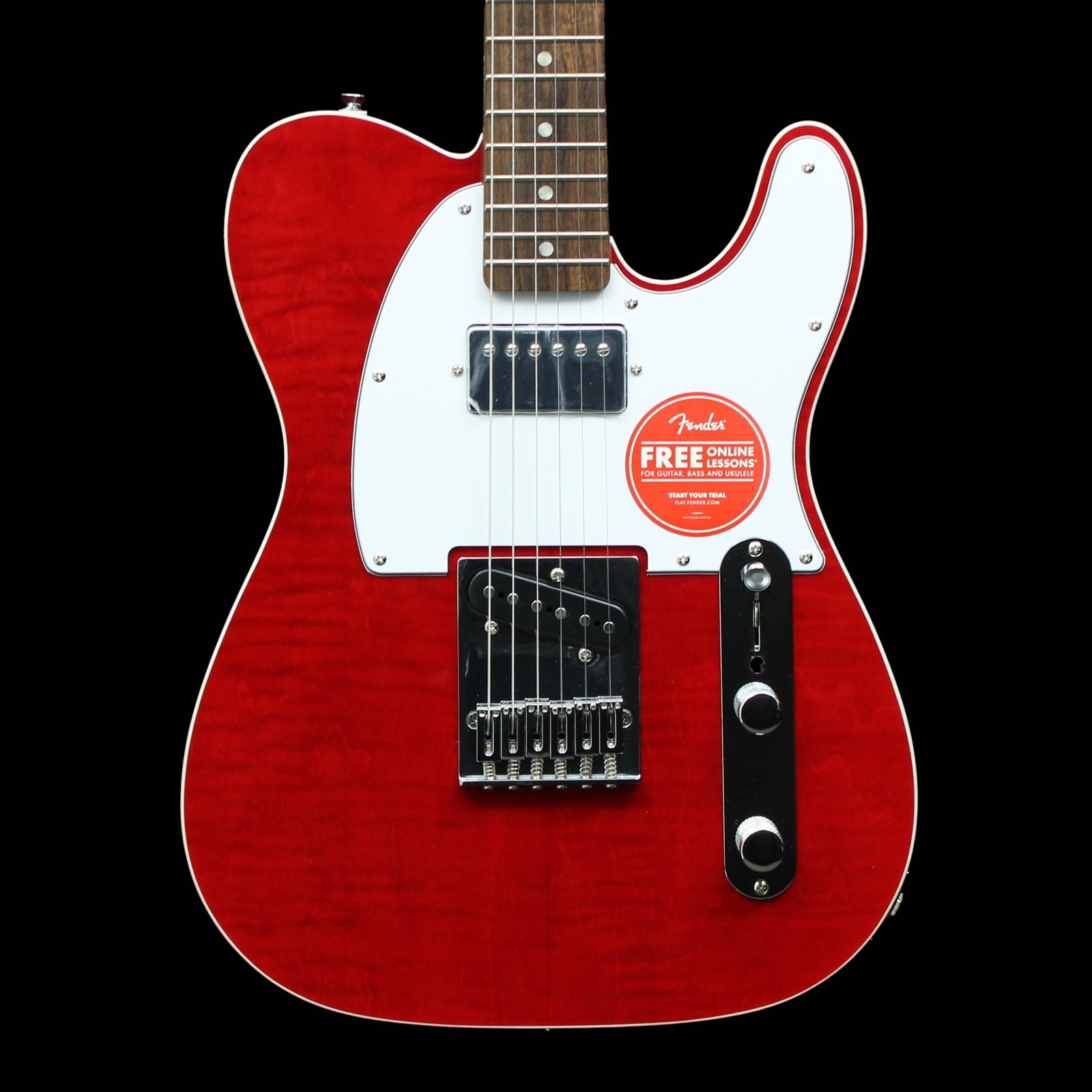 Squier Affinity Telecaster FMT SH, Laurel Fingerboard, Crimson Red Transparent