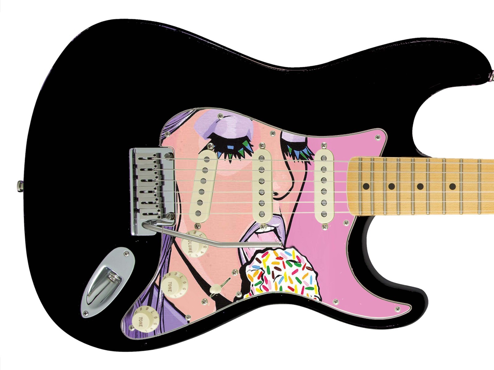Guitar Skin Wrap Axe Re-Skin Pop Rock West End Girl Groupie Girl – 1213
