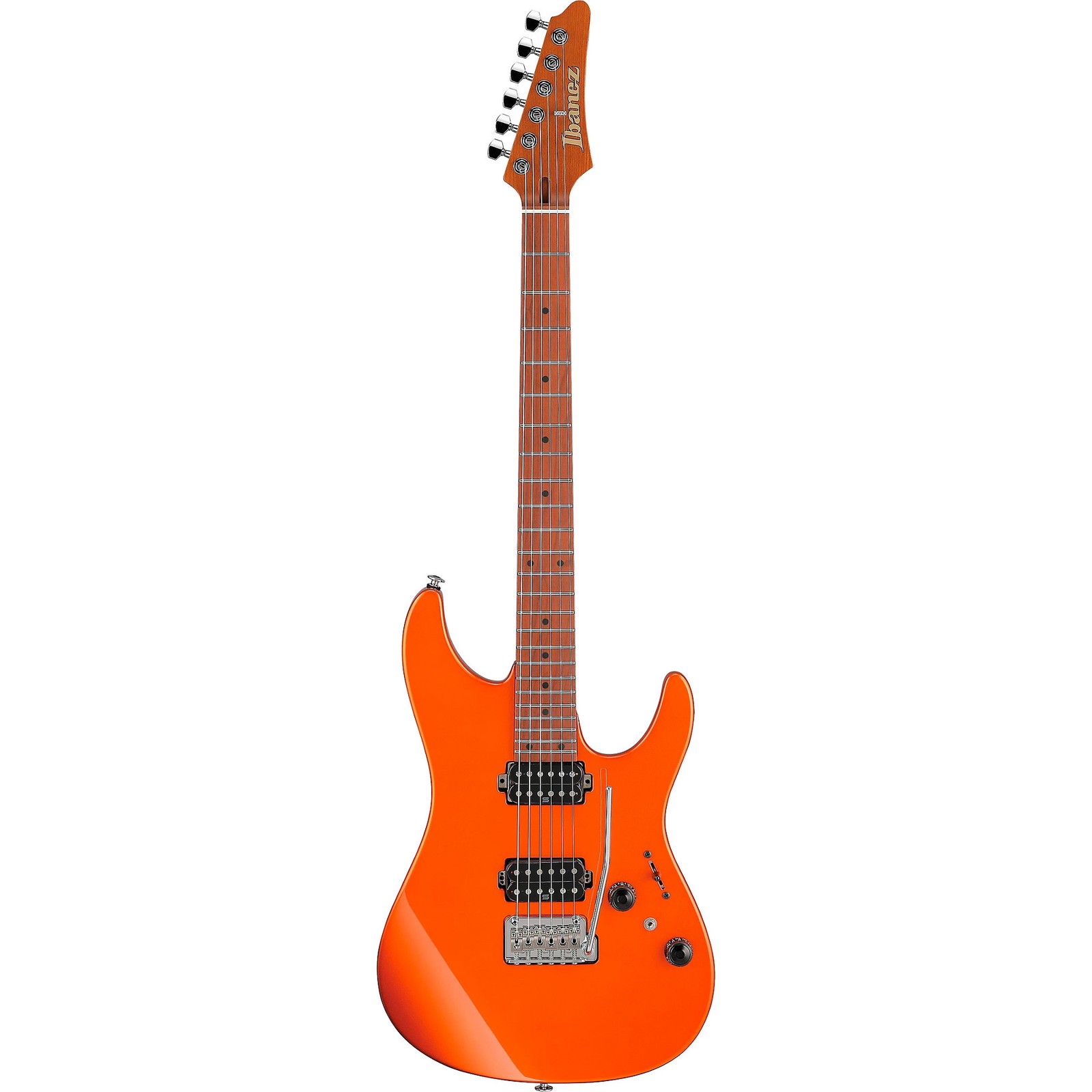 Ibanez AZ2402 Prestige Electric Guitar, Roasted Maple, Roadster Orange Metallic