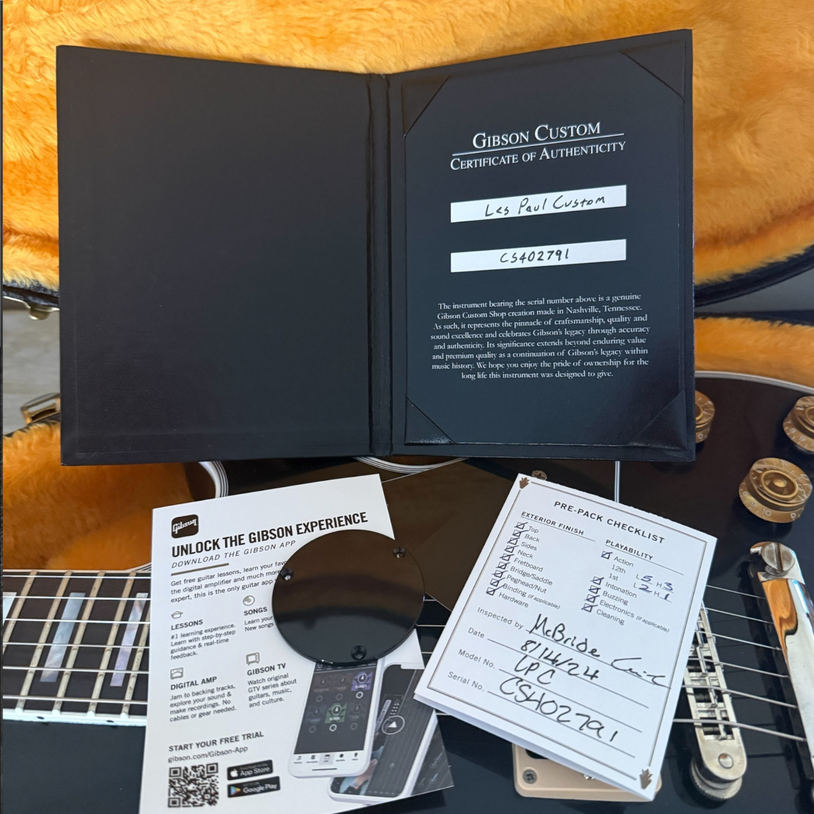 Gibson Custom Shop Les Paul Custom M2M Ebony with Double Classic White Pickups