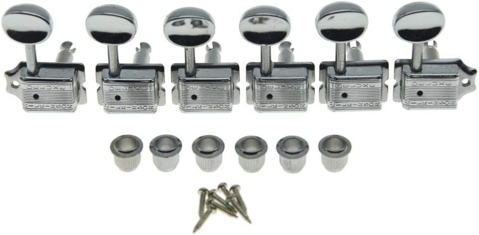 Wilkinson Deluxe 6 Inline Vintage Guitar Tuners with Split Shaft Guitar Tunin…